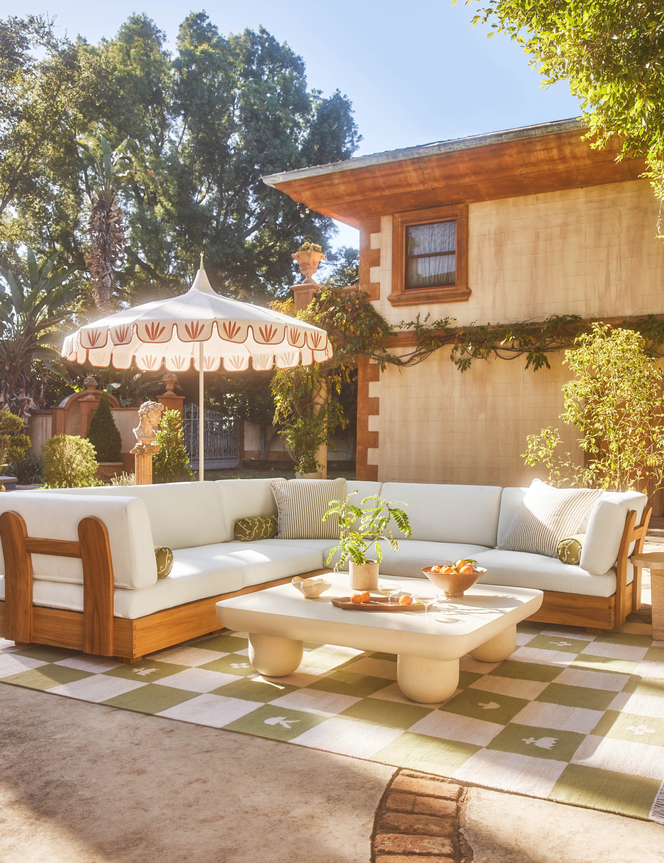 Lulu and Georgia Abbot Outdoor Modular Corner Sectional Sofa by Sarah Sherman Samuel - view 2