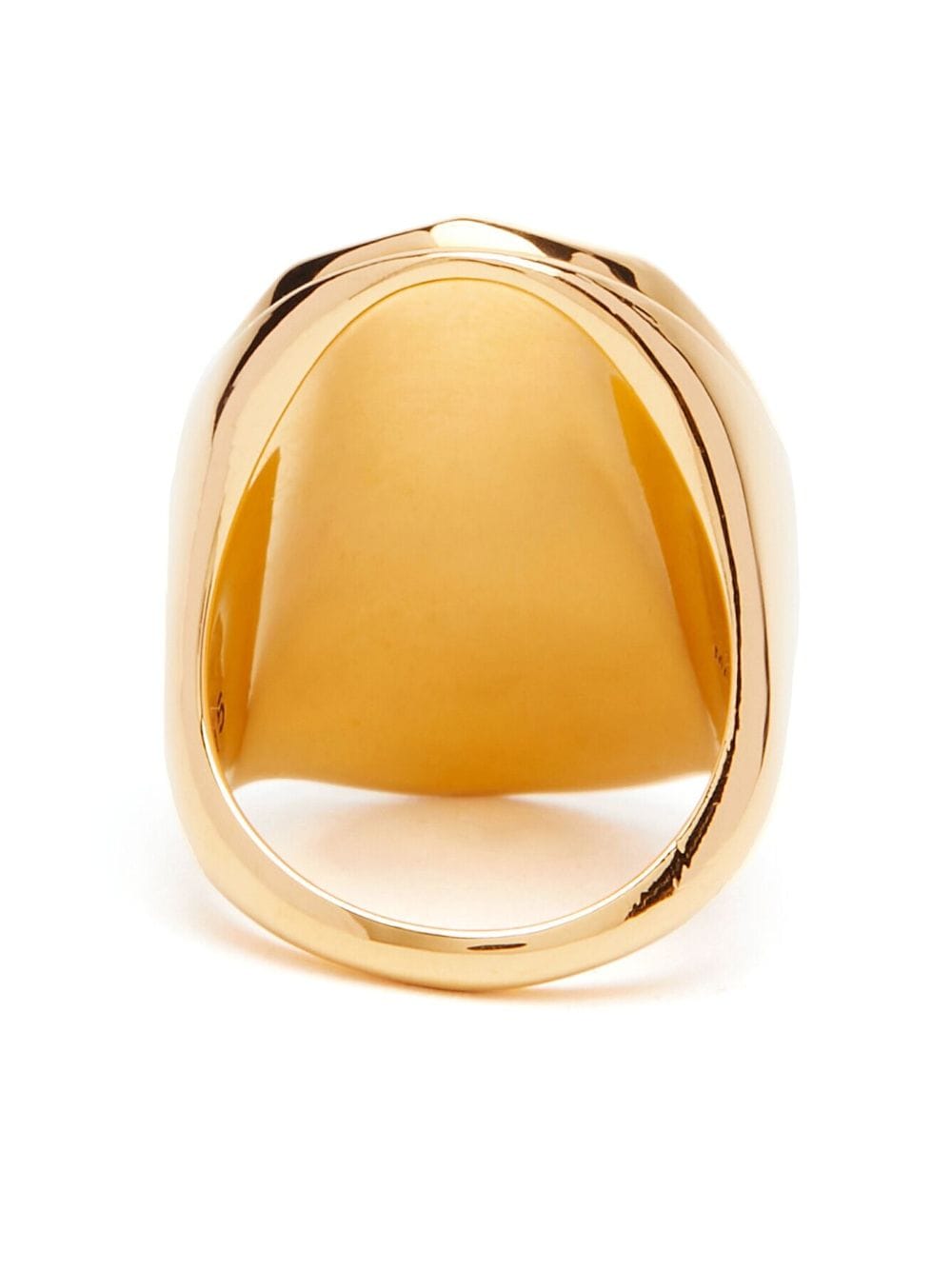 Alexander McQueen The Faceted Stone Ring – Brass 100% - view 2