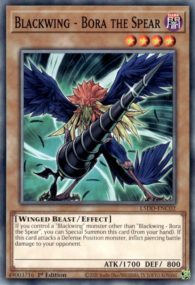 Yu-Gi-Oh! Blackwing - Bora the Spear - L5DD-ENC02 - Common - 1st Edition