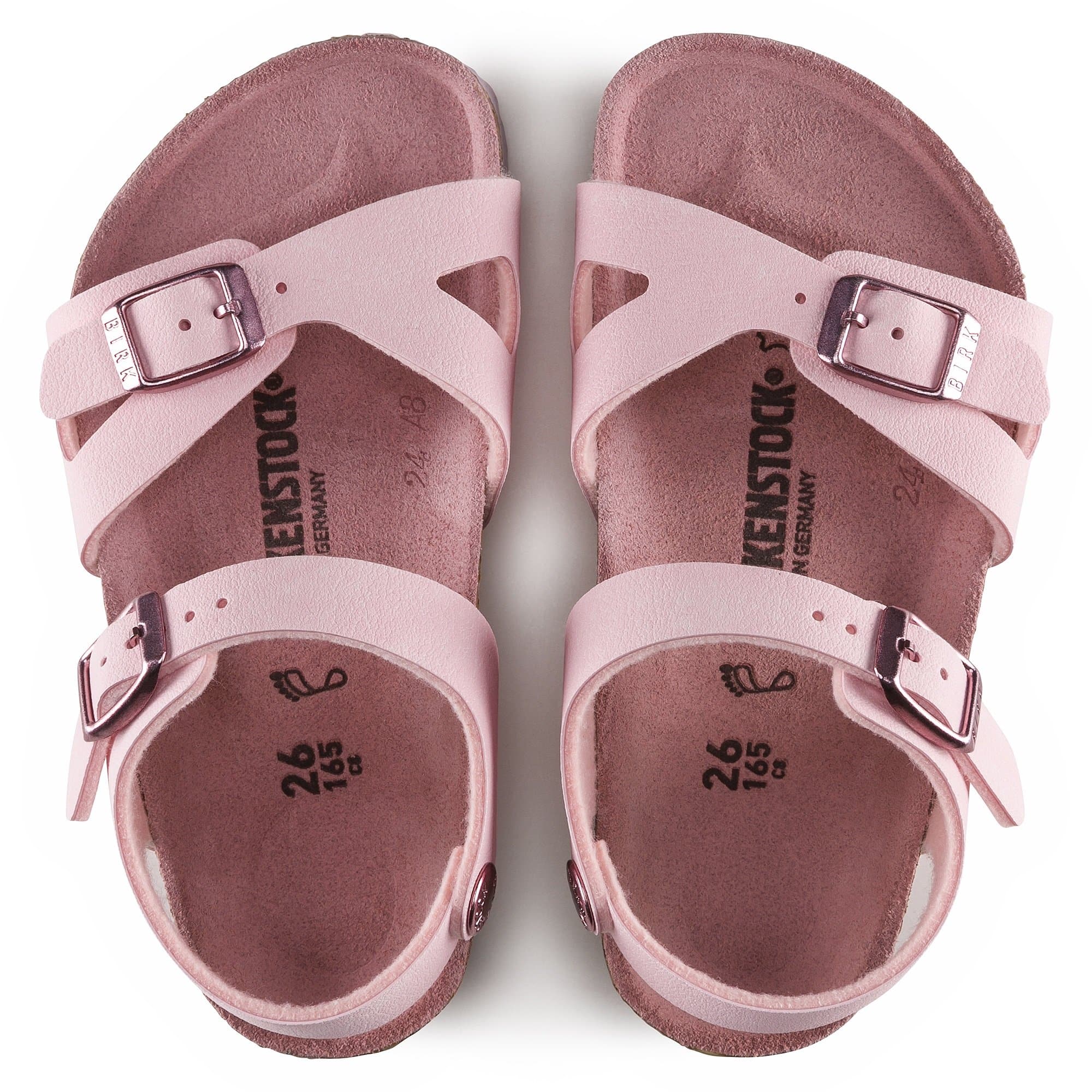 Birkenstock Rio Kids Birko-Flor Nubuck – Pink Pink/Rose - view 2
