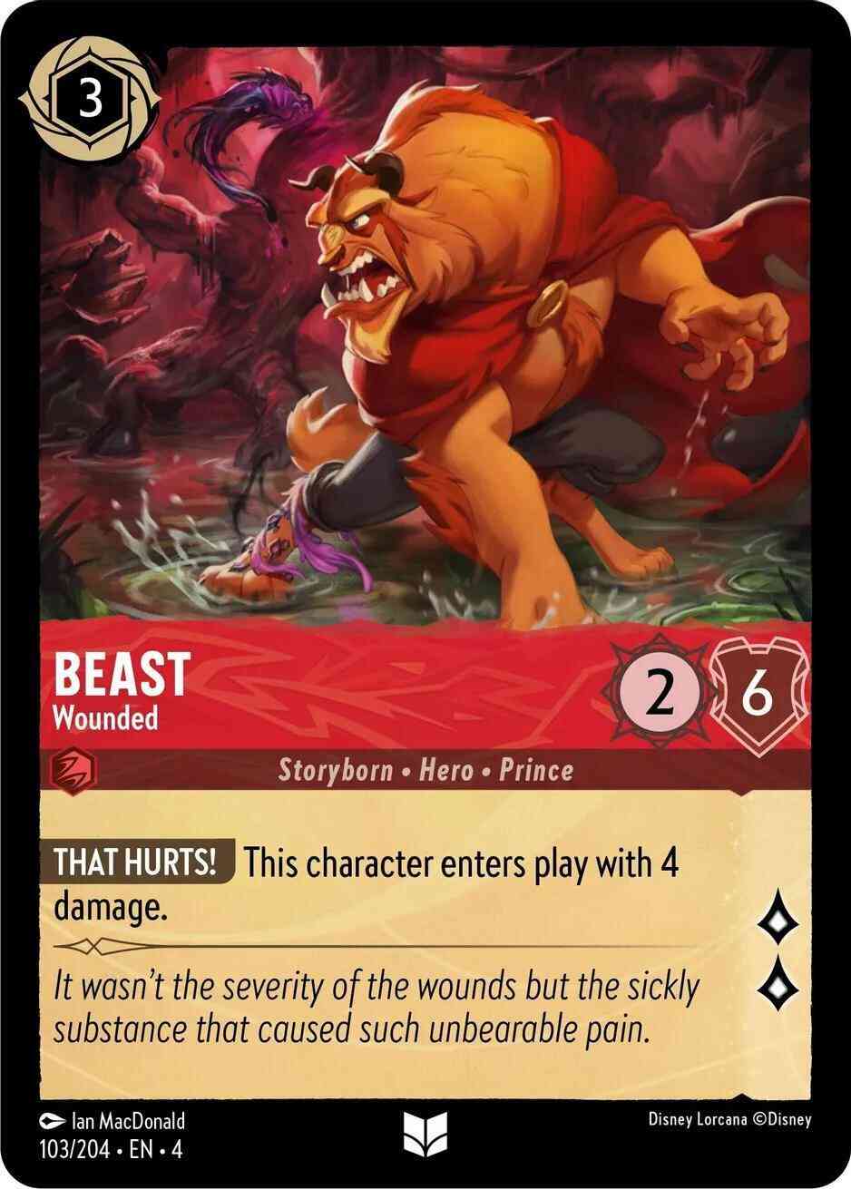Return non-foil – Lorcana Beast - Wounded - 103/204 [Ursula's Return] [Non-Foil]