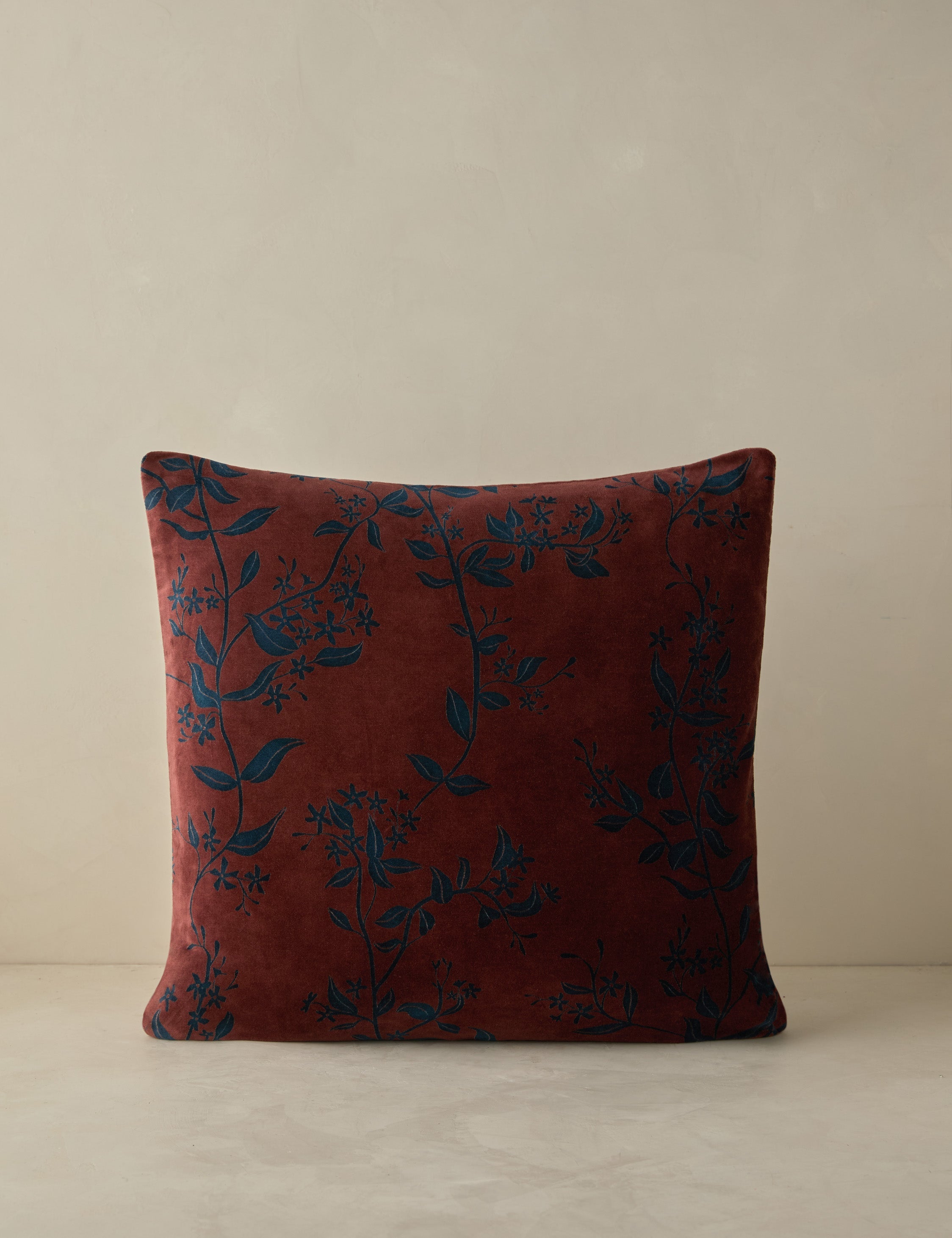 Lulu and Georgia Carmine Velvet Pillow – Sangria - view 4