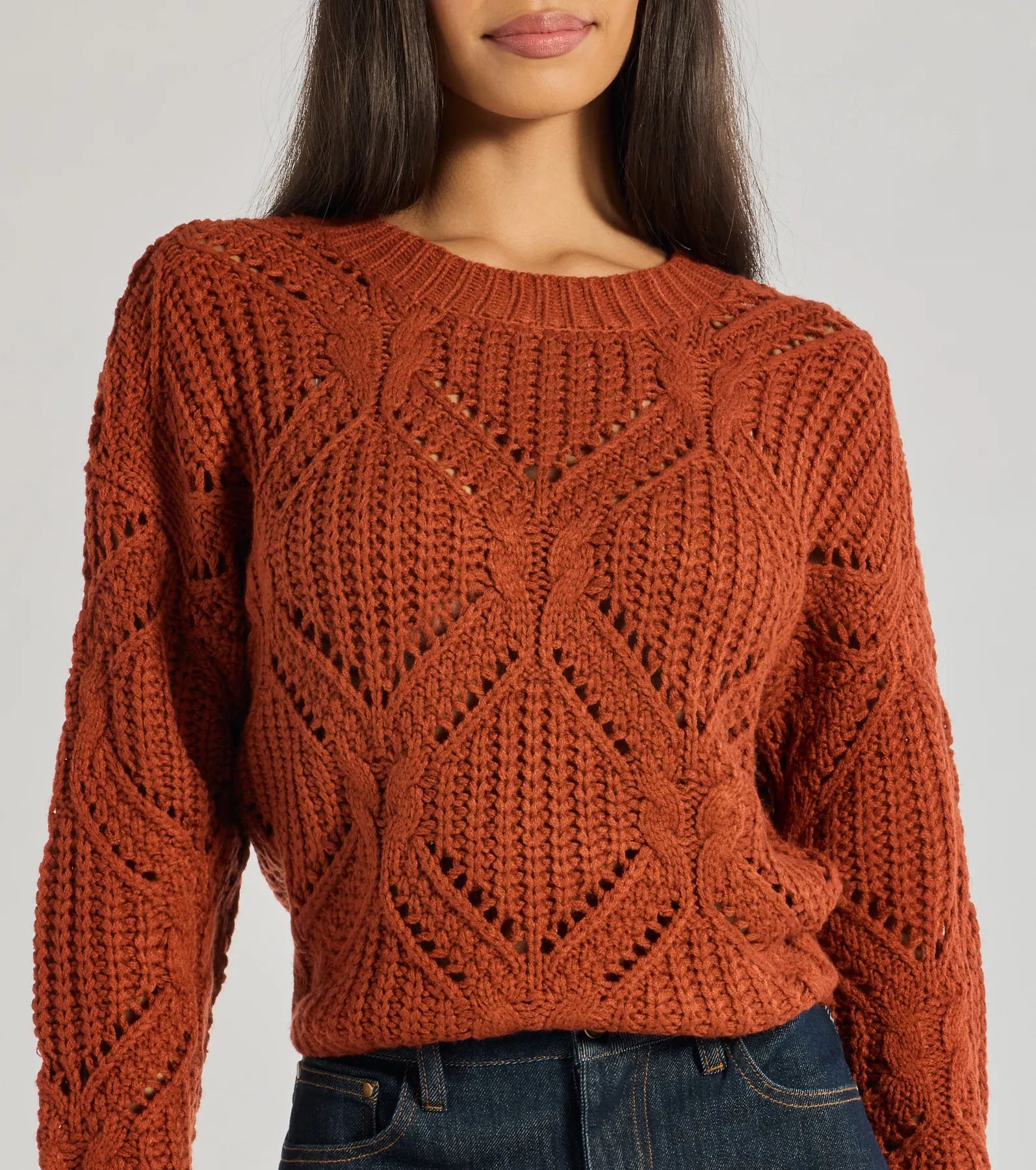 Windsor Cozy Mood Cable Knit Pullover Sweater - view 4