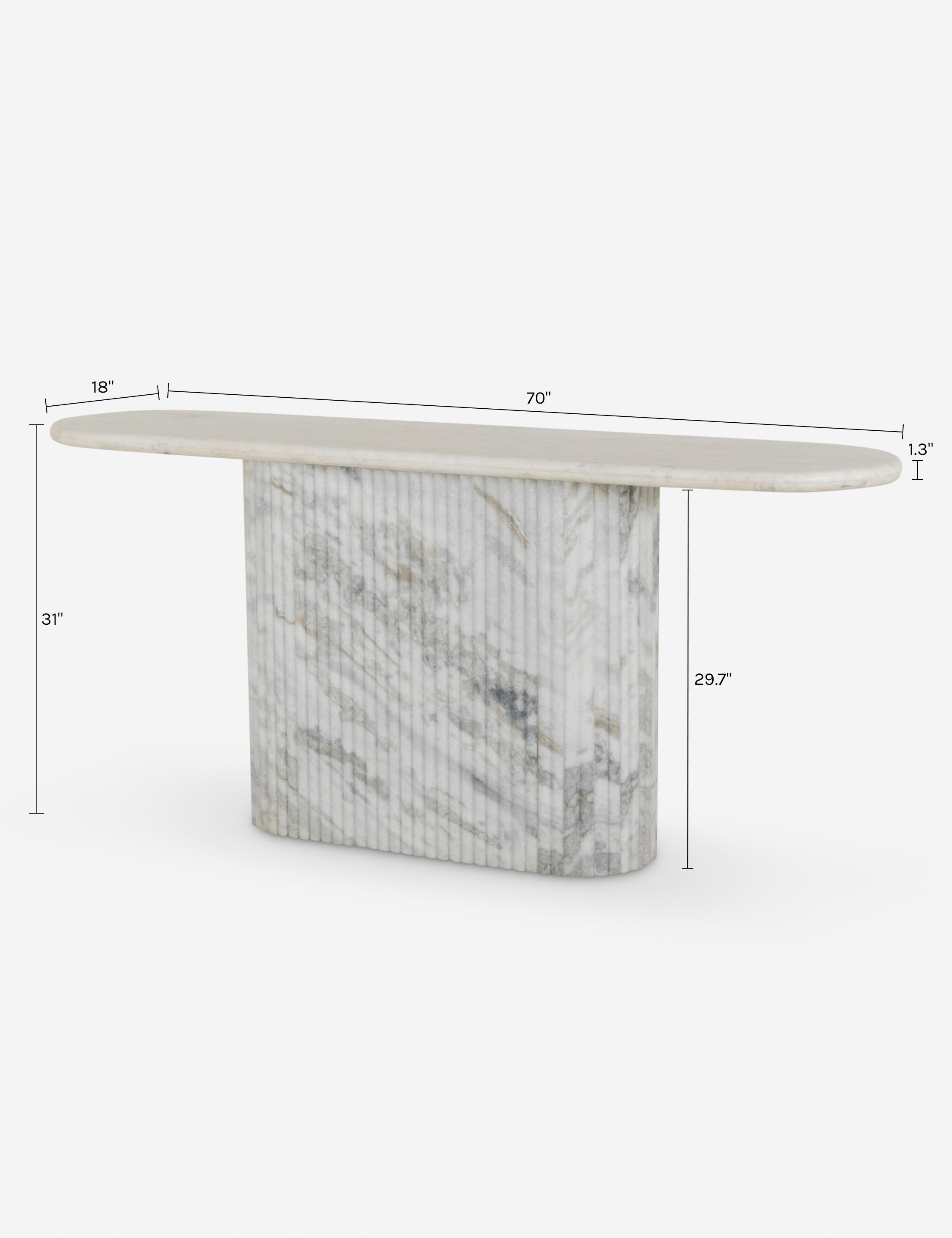 Lulu and Georgia Mercer Console Table – White Marble - view 9