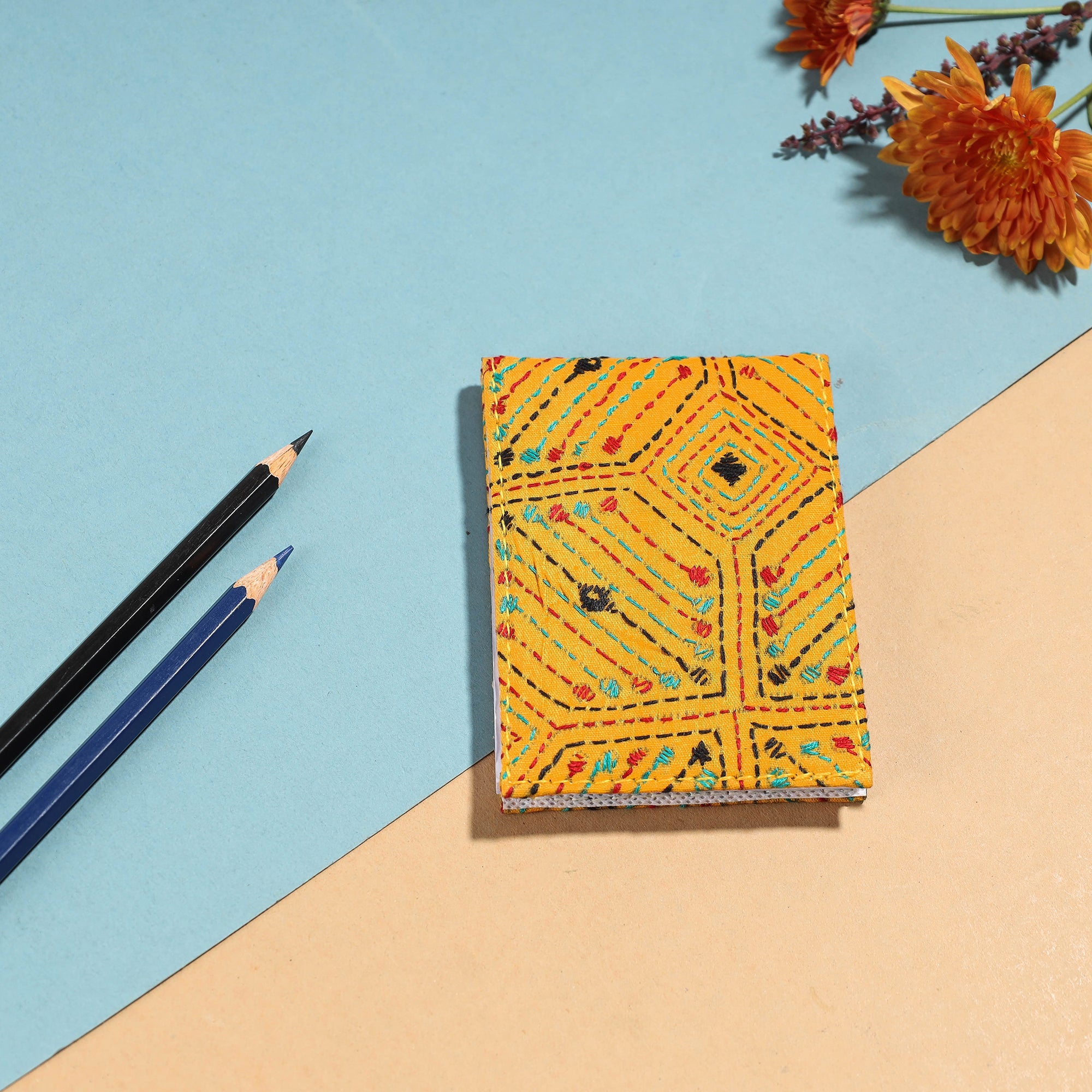 ASALKAAR Bengal Kantha Work Handcrafted Notepad (4 x 3 in)