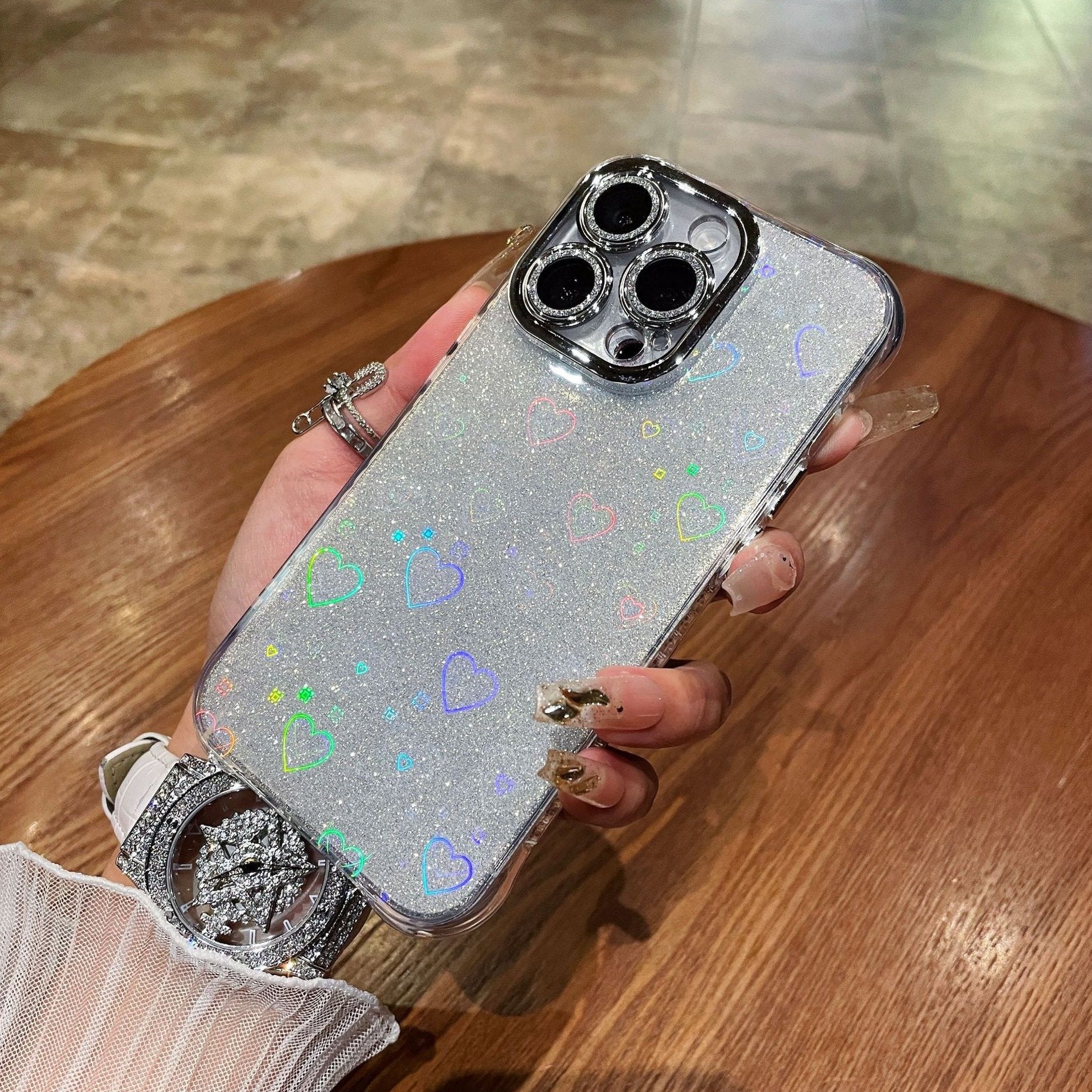 Peeperly Laser Love Shell Glitter Case – No Color - view 3