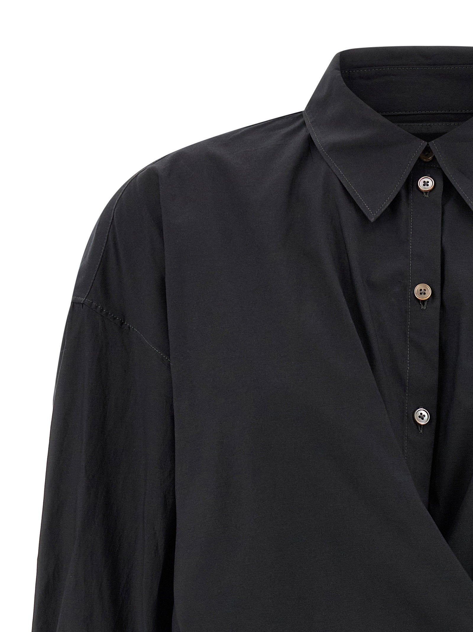Lemaire Straight Collar Twisted Shirt – 80% cotton, 20% silk - view 3