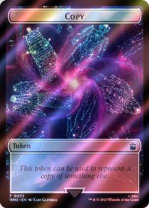 Magic Beast Token (49) // Copy Token (33) [Universes Beyond: Doctor Who: Tokens] [Surge Foil] - view 2