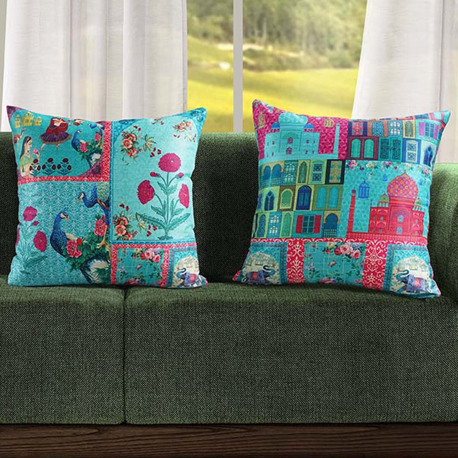 Swayam India Digital Printed Dupion Cushion Covers-5262 - view 2