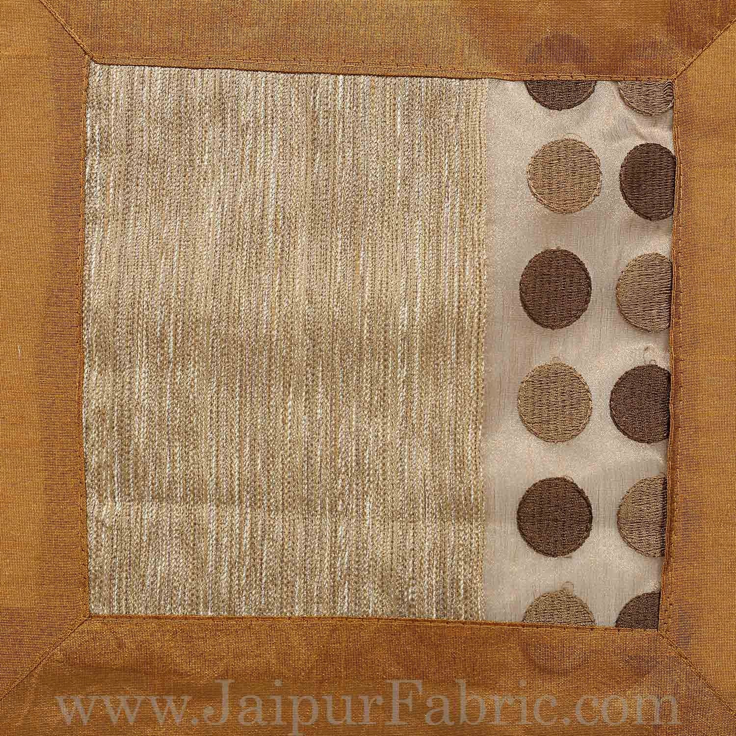 JaipurFabric® Brown Color Multi Big Dotted Cushion Cover