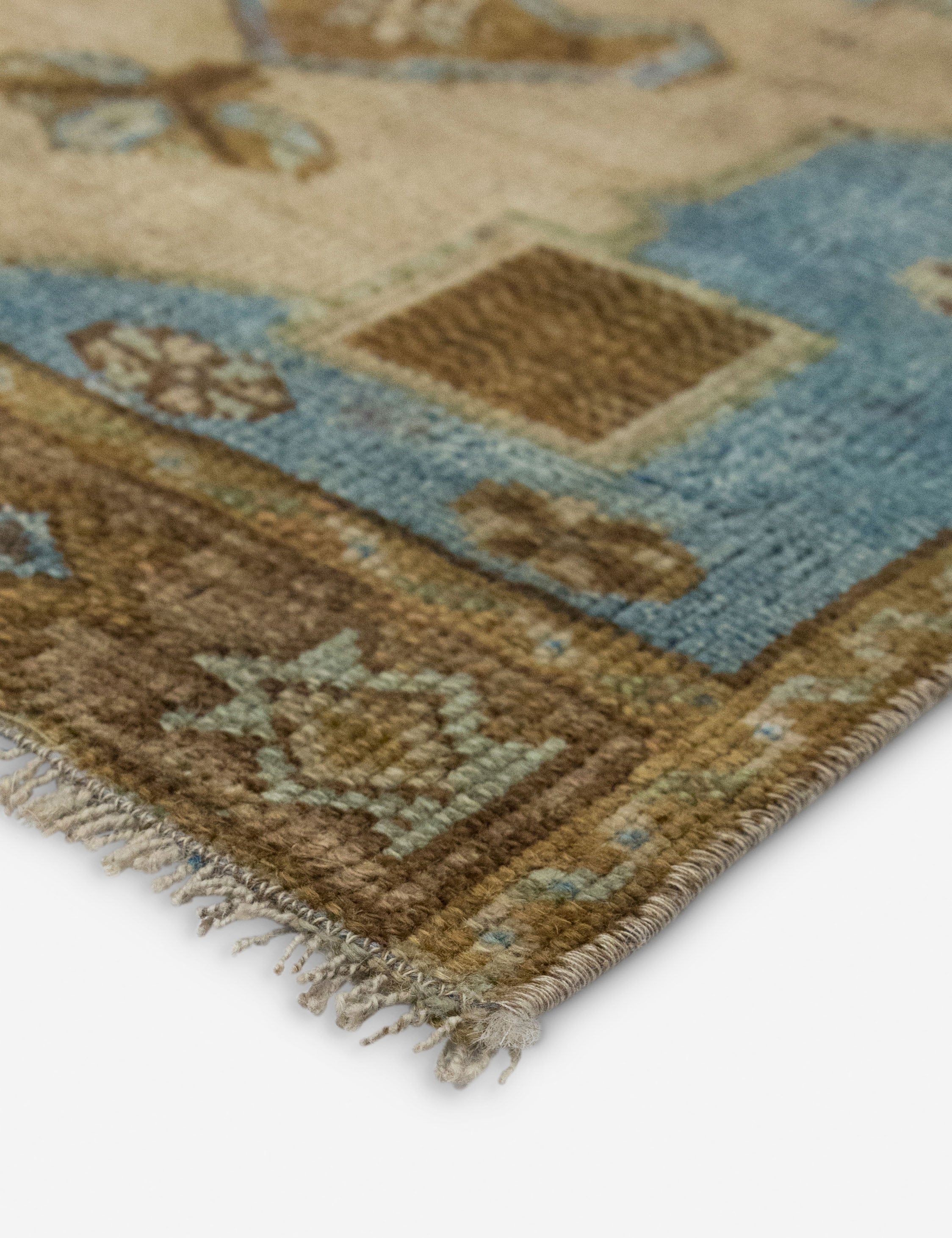 Lulu and Georgia Vintage Turkish Hand-Knotted Wool Mini Rug No. 333, 1'4" x 2'9" - view 2