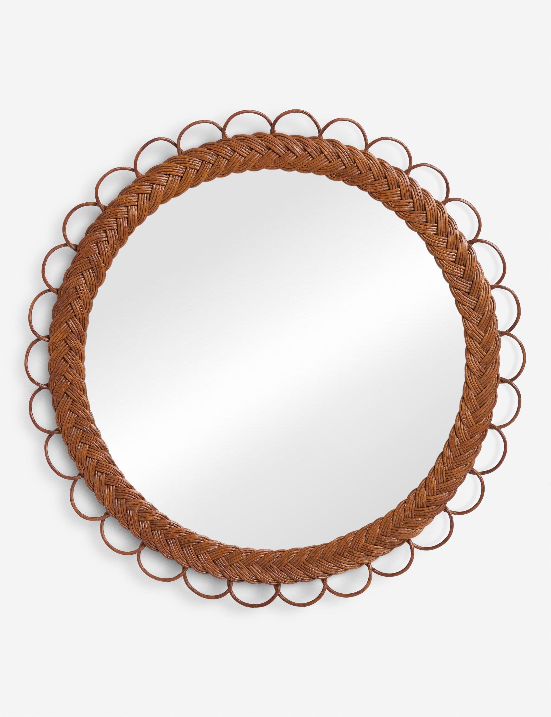 Lulu and Georgia Zaniyah Round Mirror – Brown