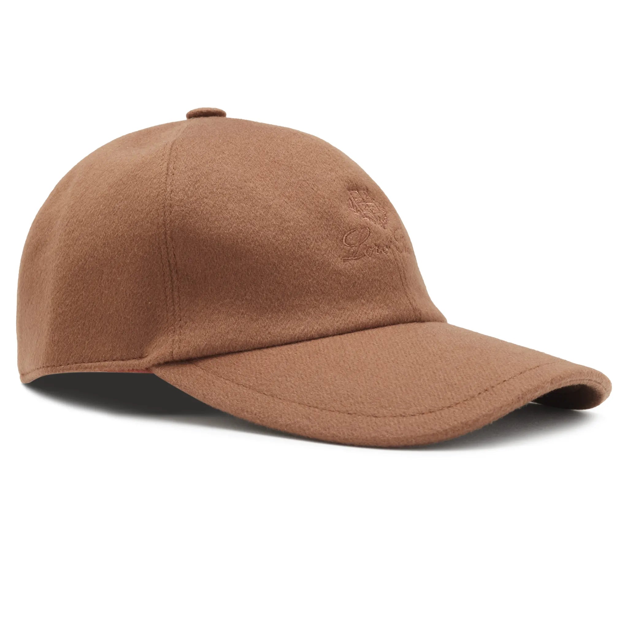 Loro Piana Cashmere Storm System Velvet Brown Baseball Cap
