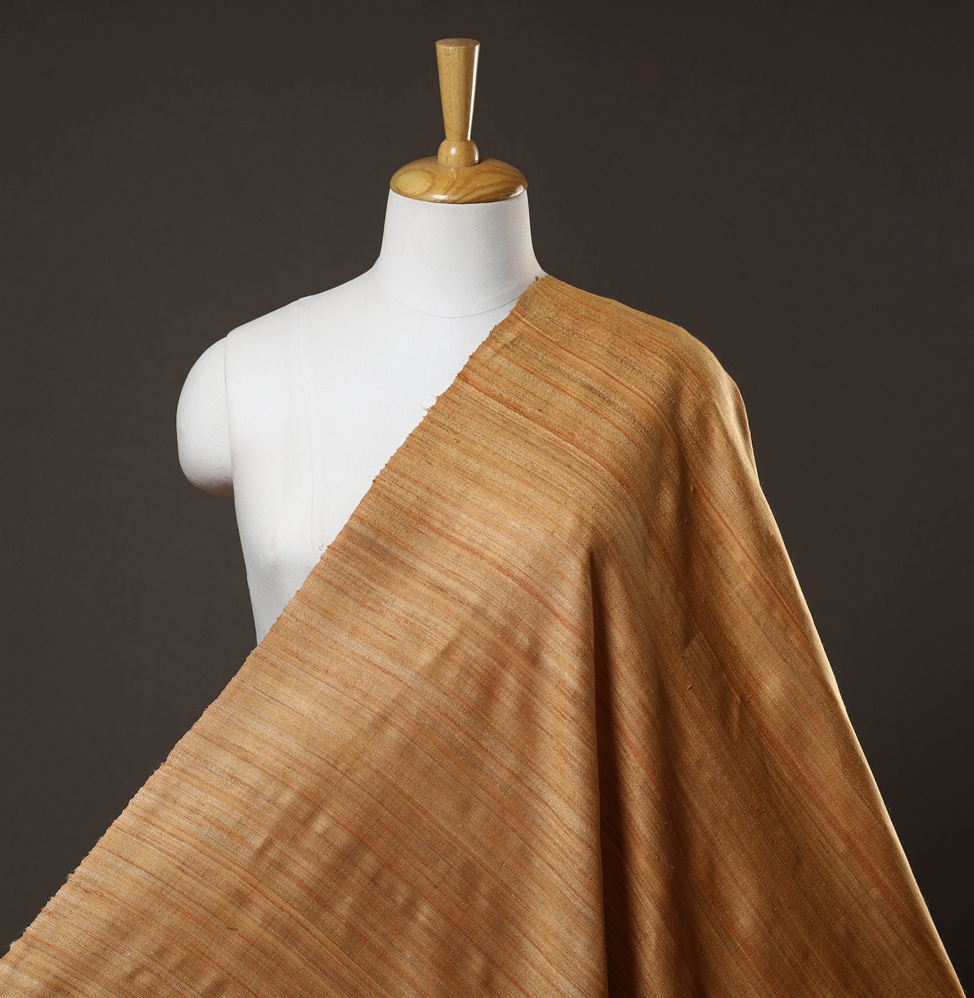 ITOKRI CRAFTS INITIATIVE Brown - Authentic Handwoven Tussar Silk Bhagalpuri Fabric 12