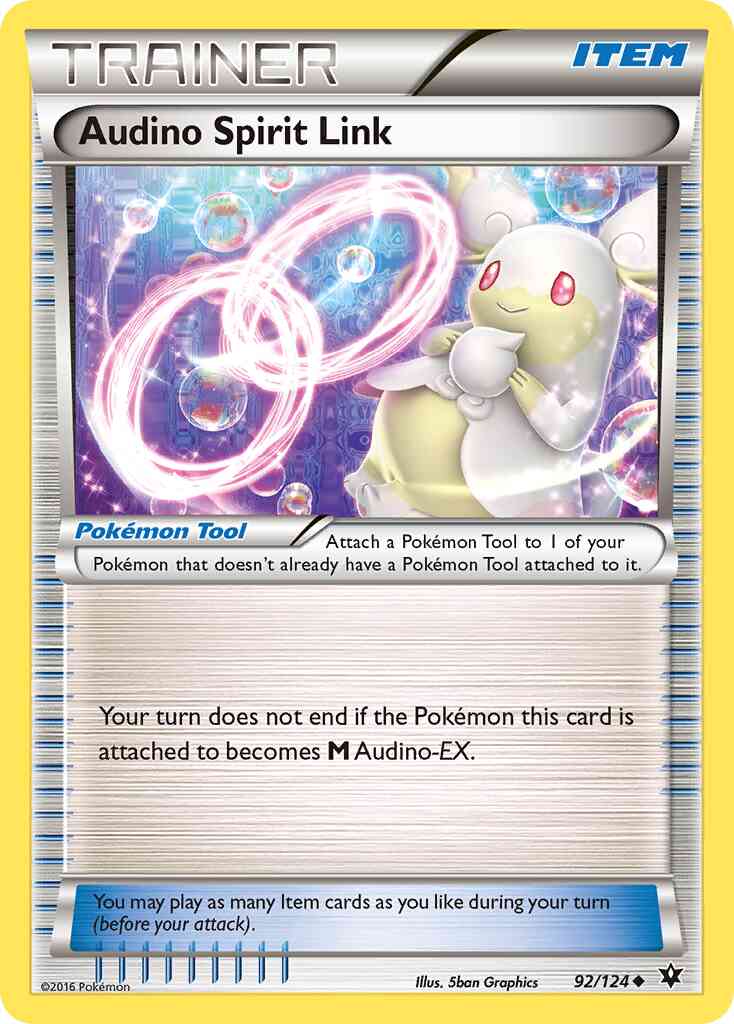 Pokémon Audino Spirit Link - 92/124 - Uncommon [xy10-92] [Reverse Holo]