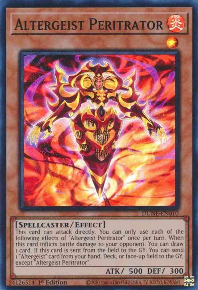 Yu-Gi-Oh! Altergeist Peritrator - DUNE-EN010 - Super Rare - 1st Edition