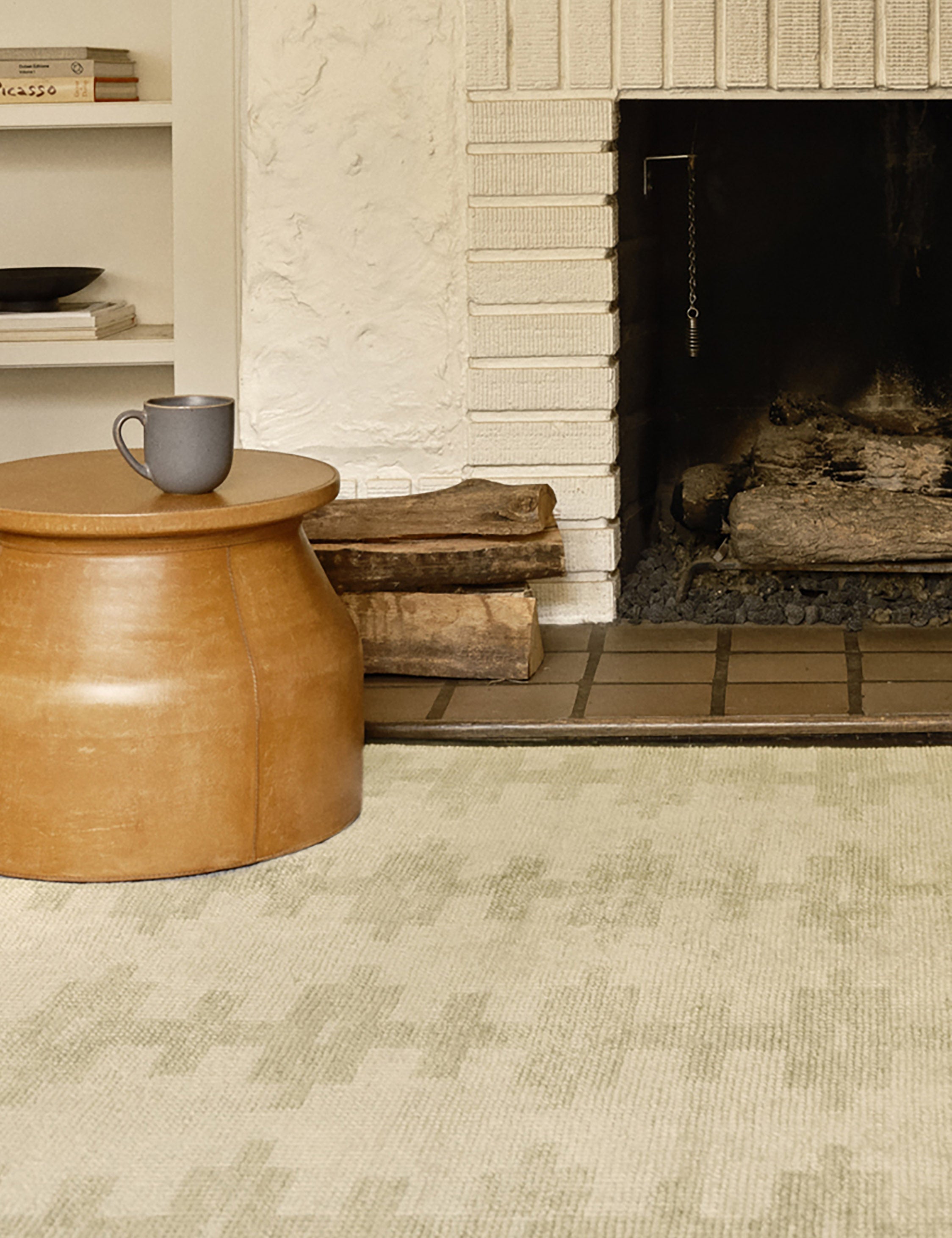 Lulu and Georgia Ilyas Hand-Knotted Wool Rug – White and Green - view 2