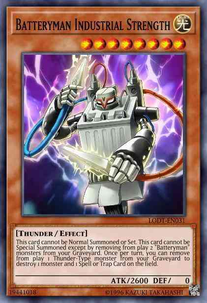 Yu-Gi-Oh! Batteryman Industrial Strength - LODT-EN031 - Rare - 1st Edition