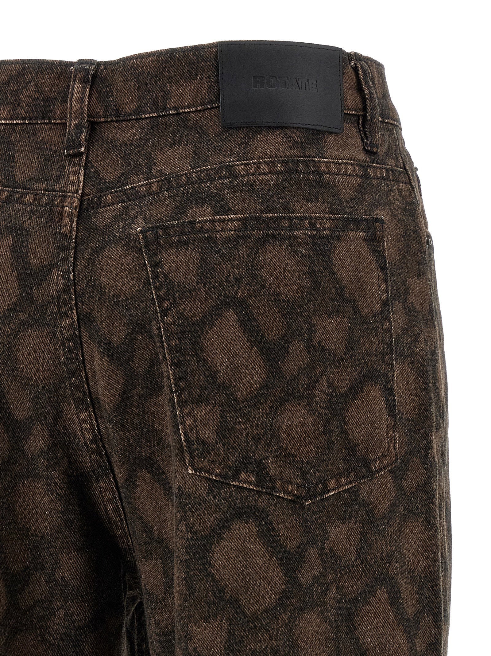 Rotate Birger Christensen Animal Print Jeans – 100% cotton - view 4