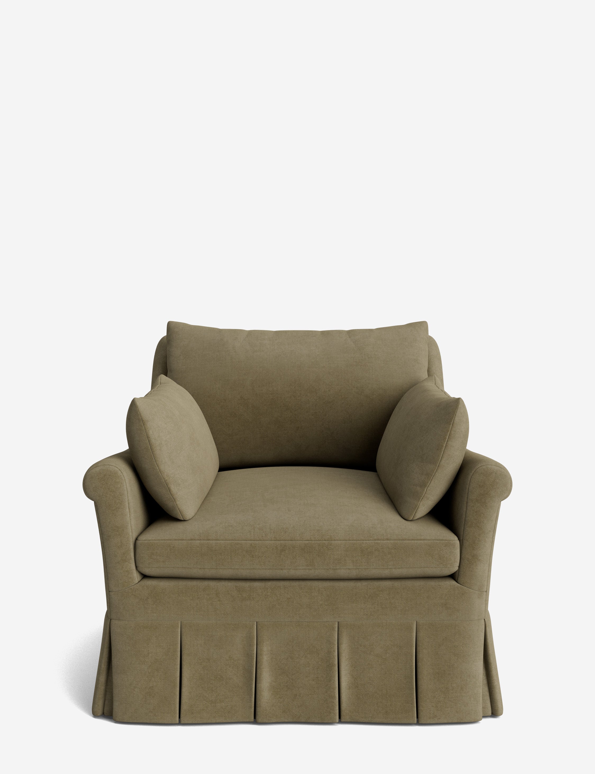 Lulu and Georgia Portola Rolled Arm Luxe Depth Pleated Chair - view 7