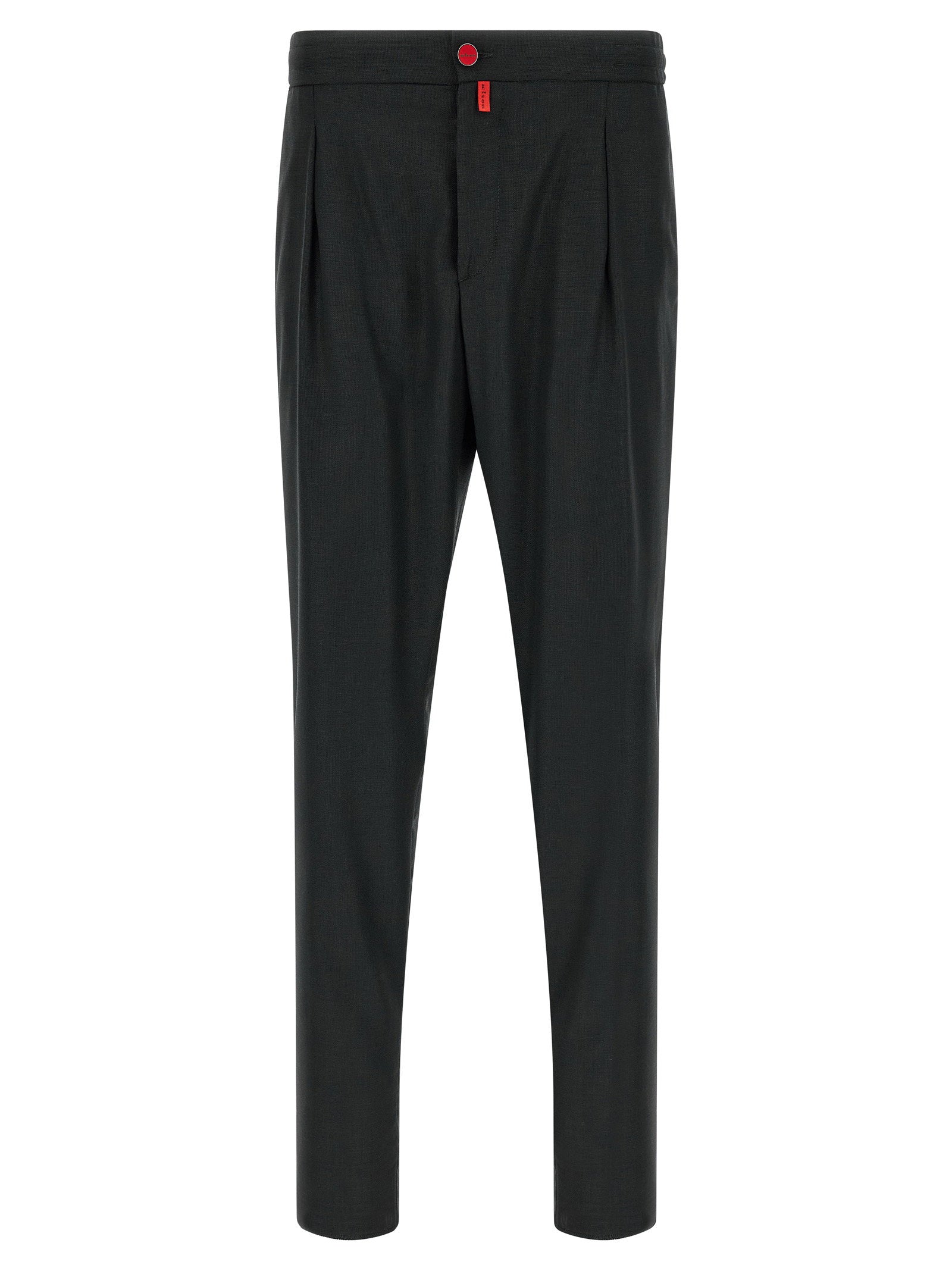 Kiton Red Button Pants – 100% wool