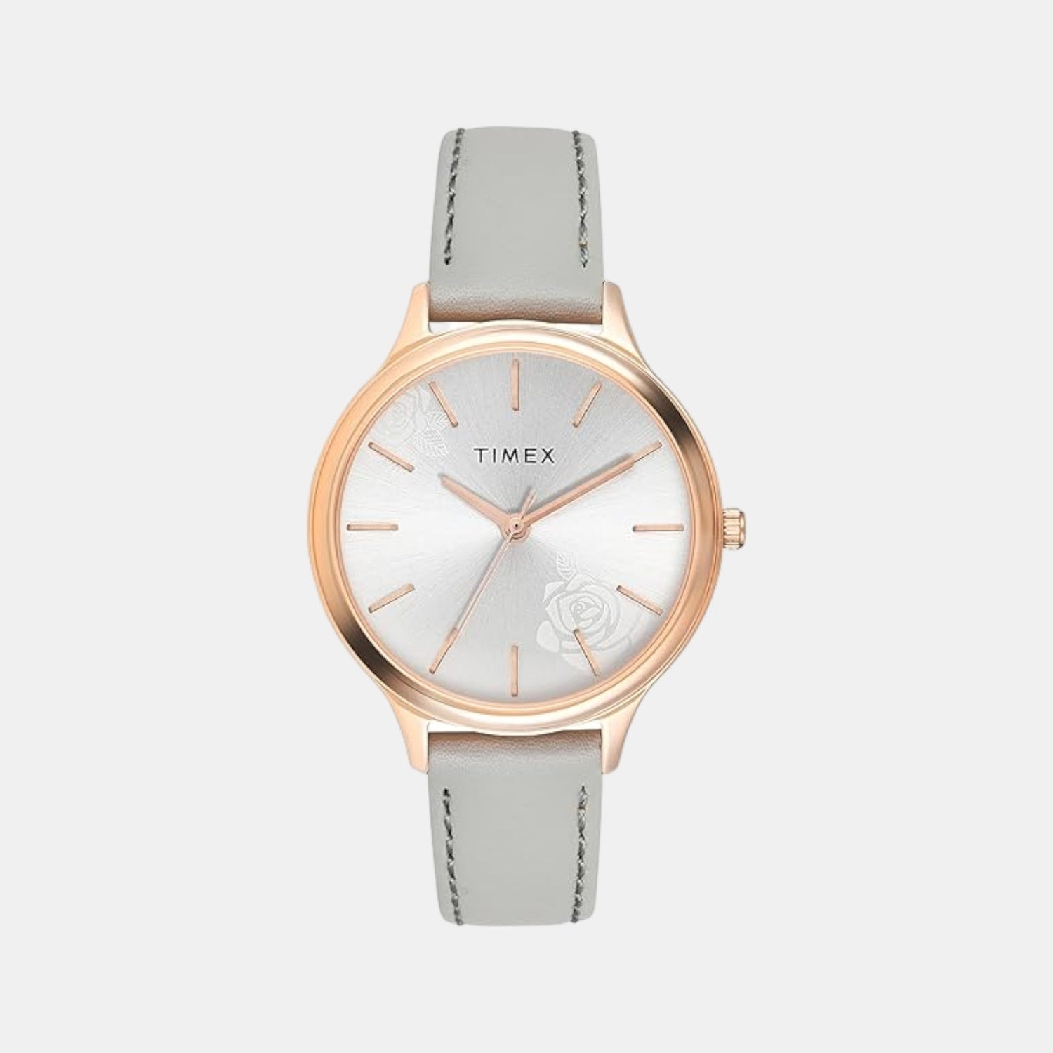 Timex Classics Men Quartz Silver Dial Analog Leather Watch TWTG12104