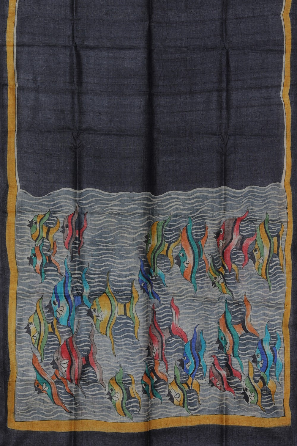 Kalanjali Hand-Painted Tussar Silk Dupatta - view 3