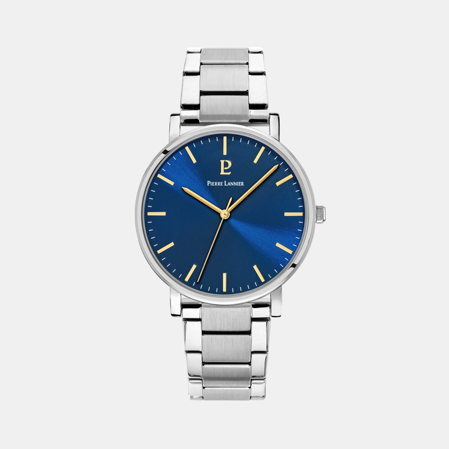 Pierre Lannier Essential Men Quartz Blue Dial Analog Stainless Steel Watch 251G161