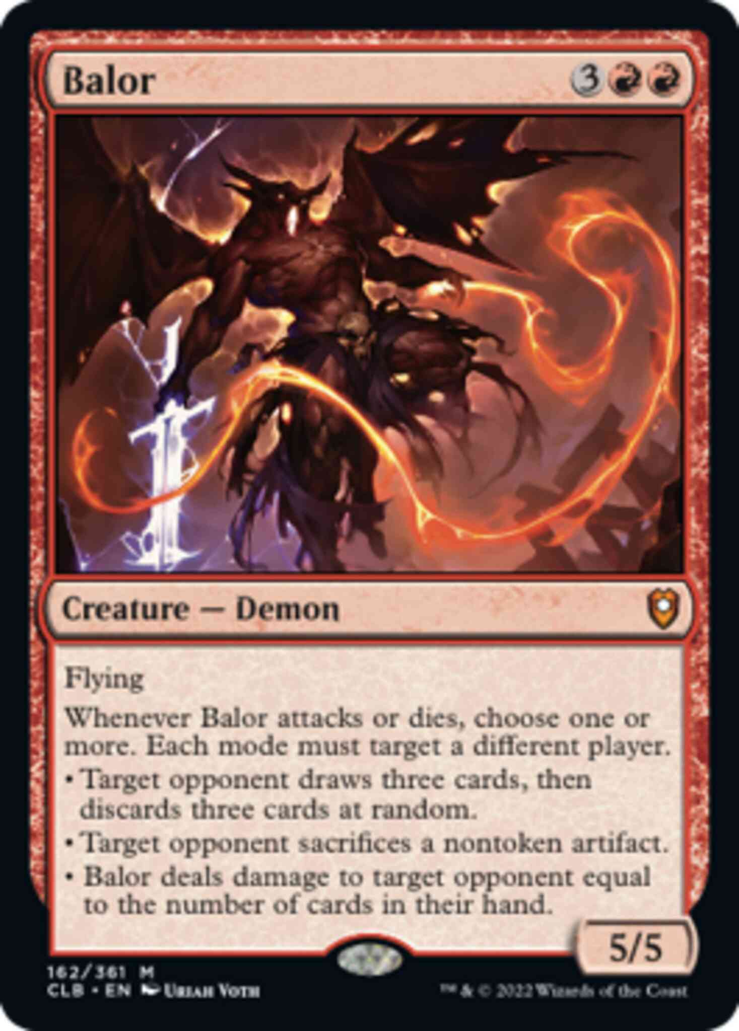 Balor 162 commander – Magic Balor [162] [Commander Legends: Battle for Baldur's Gate] [Non-Foil]