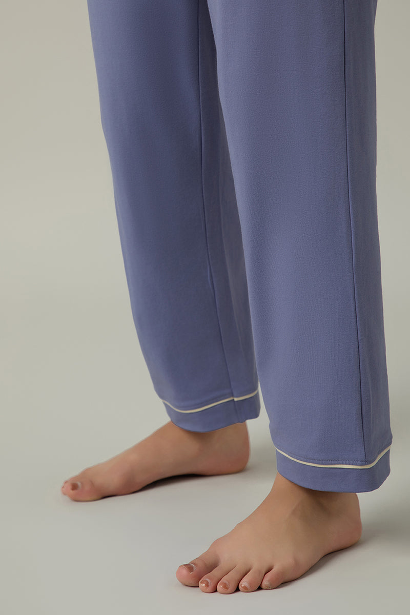 Amante Sleep Button Down PJ Set - Lavender Violet - view 6