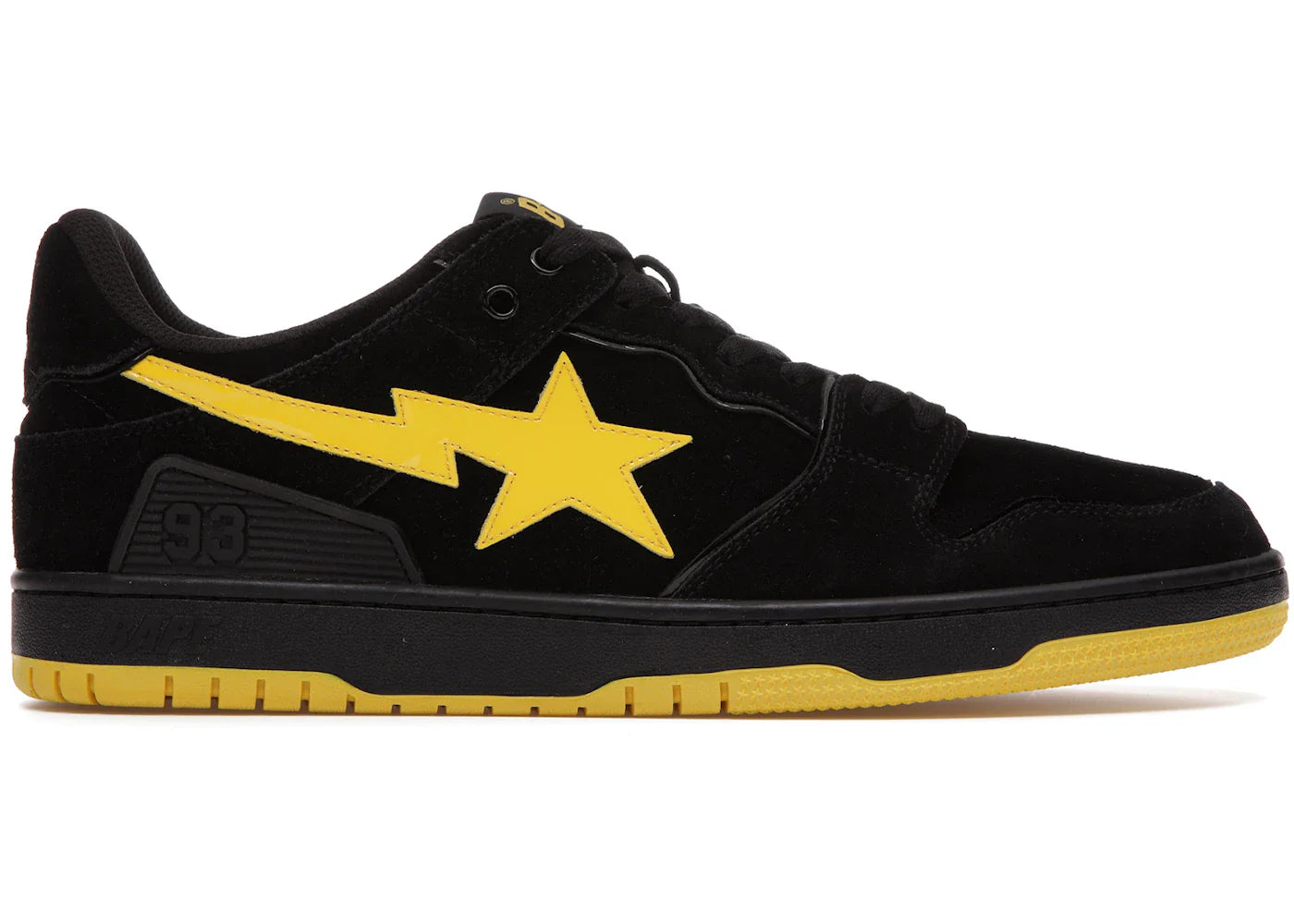 BAPE A Bathing Ape Sk8 Sta Black Electric Yellow - view 2