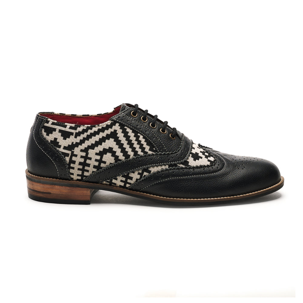 Banjaaran India Texo Brogues Men – Coal - view 3