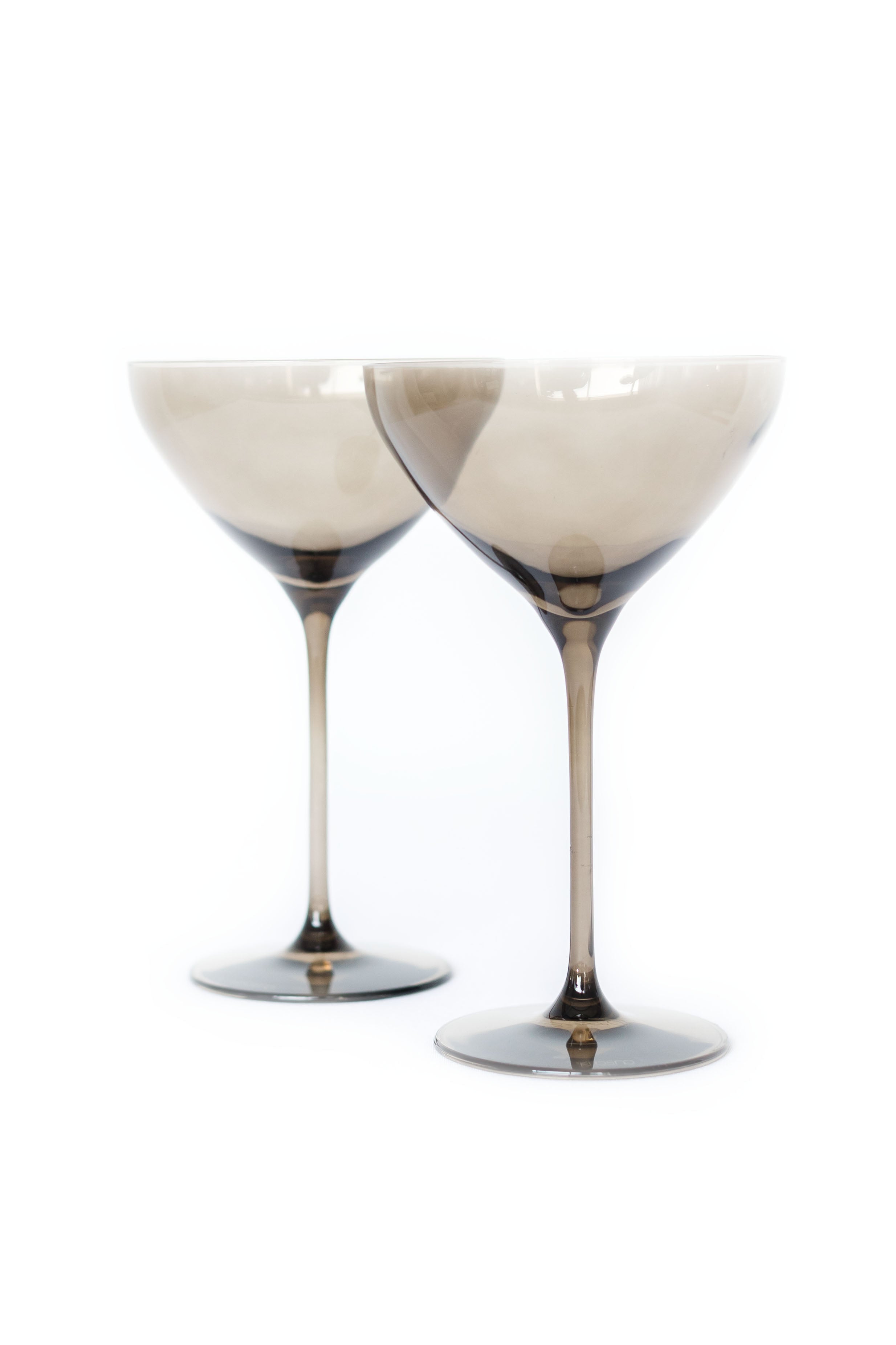Estelle Colored Glass Estelle Colored Martini Glass - Set of 2 {Gray Smoke}