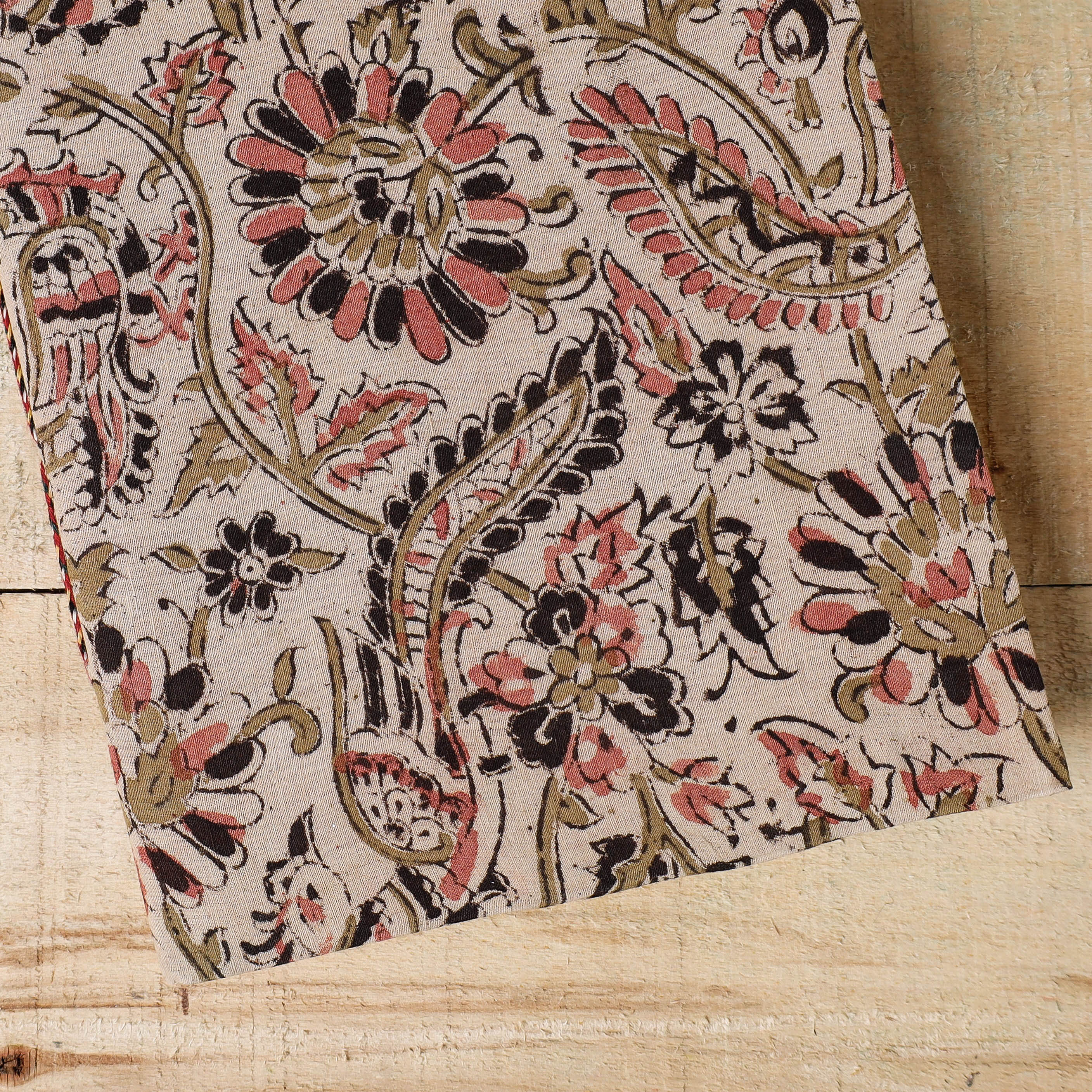 BINDAAS UNLIMITED Beige - Kalamkari Fabric Cover Handmade Paper Notebook (9 x 7 in) - view 2