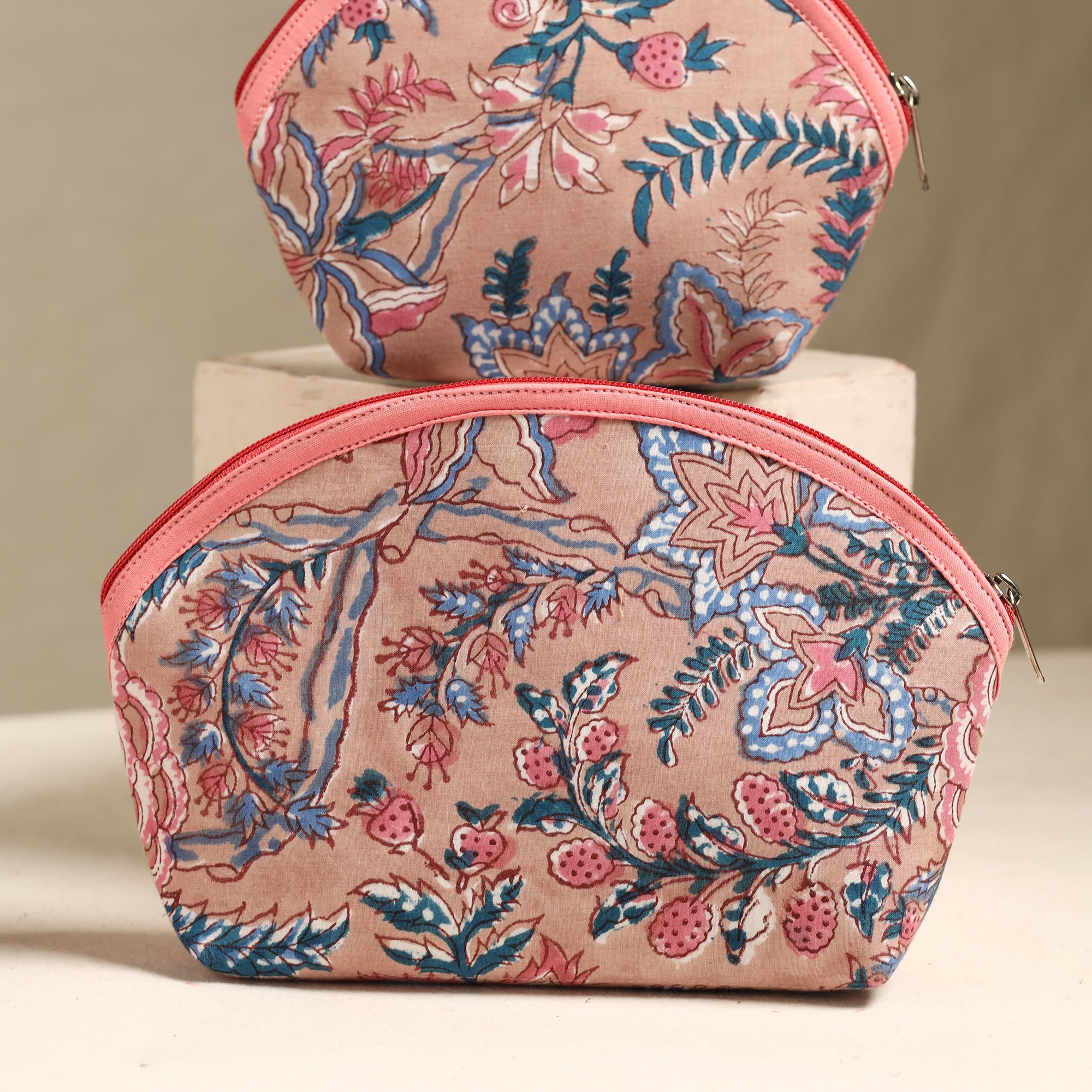 ITOKRI CRAFTS INITIATIVE Beige - Handmade Cotton Toiletry Bags (Set of 3) 157 - view 2