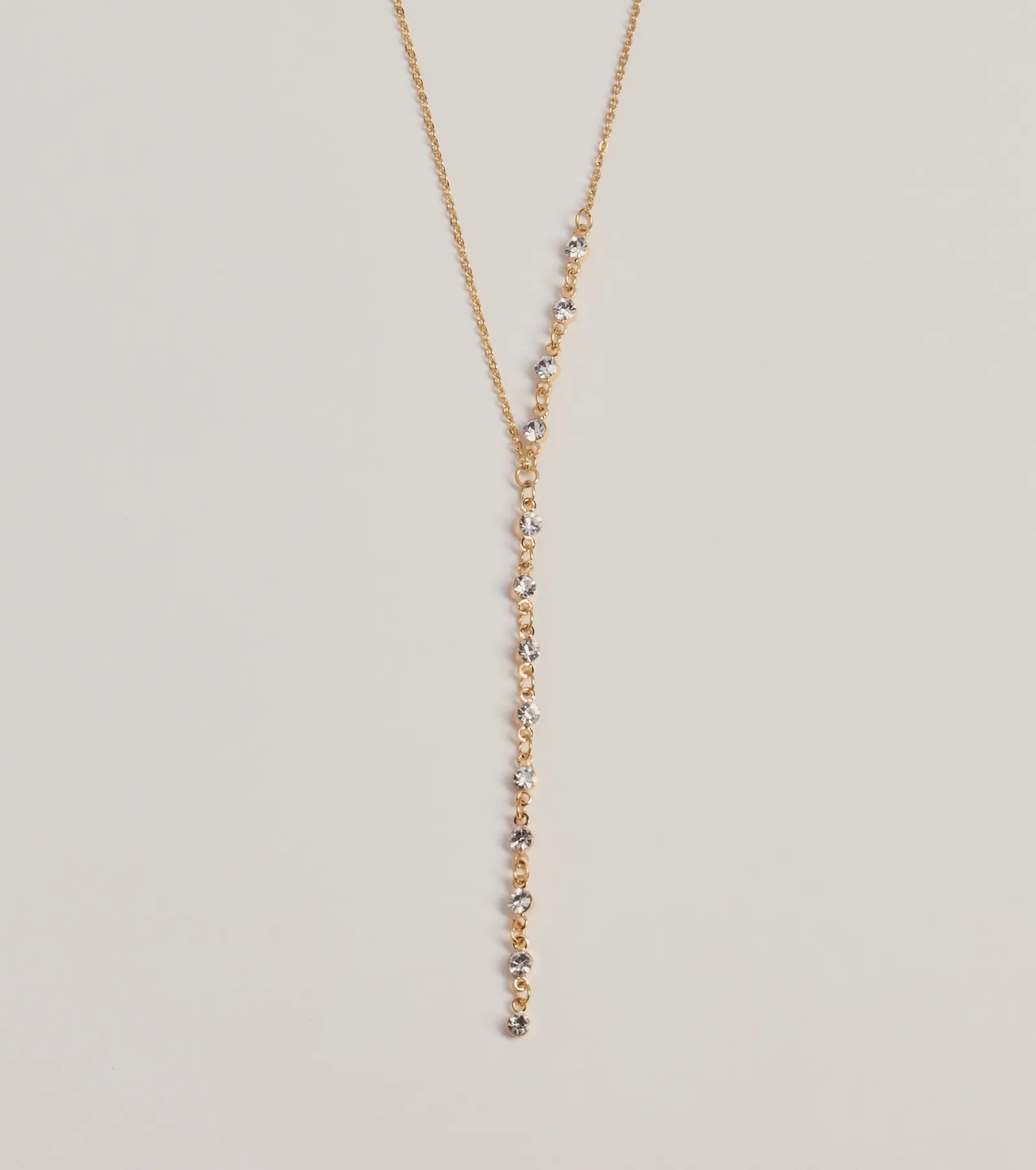Windsor Dainty Sparkle Rhinestone Lariat Necklace - view 2