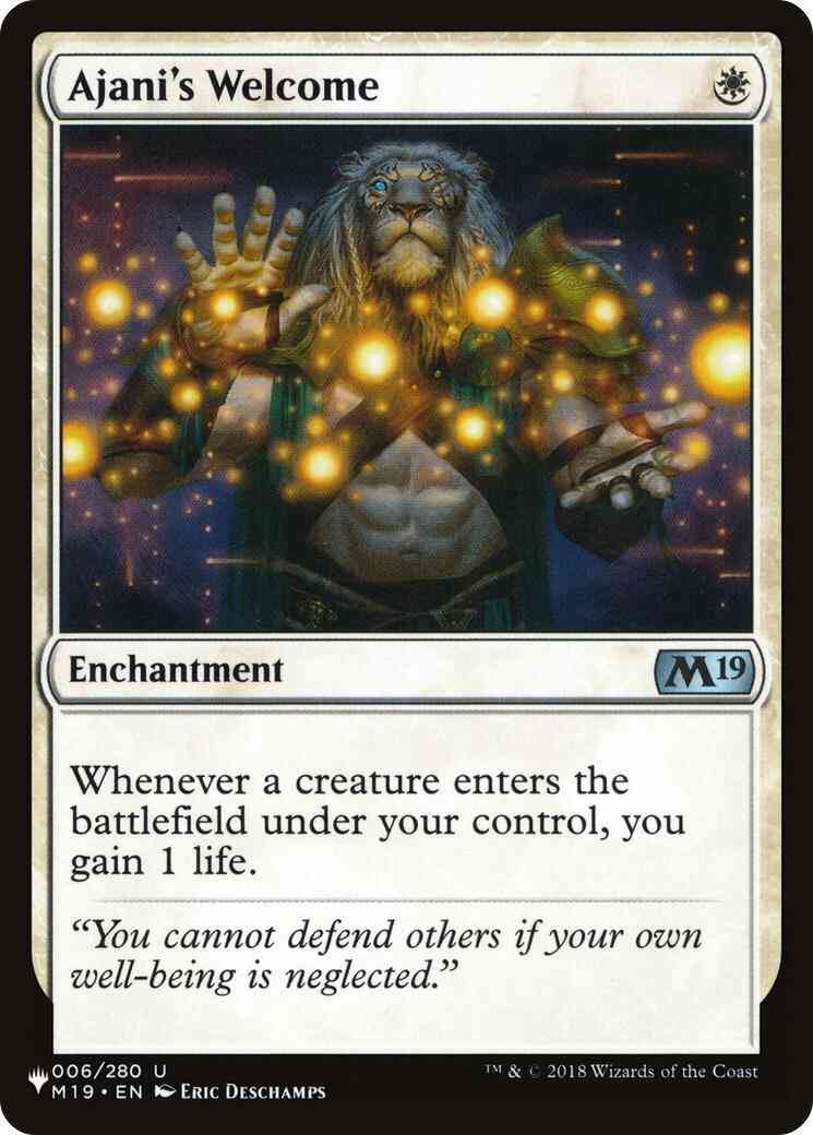 M19-6 the list – Magic Ajani's Welcome [M19-6] [The List] [Non-Foil]