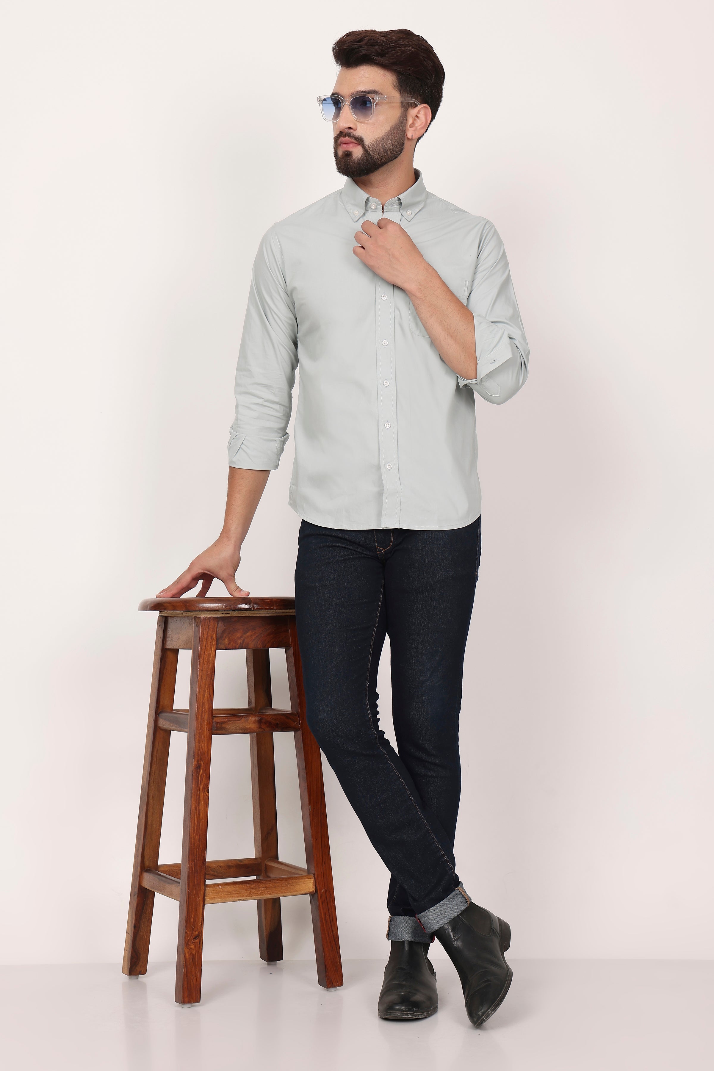 BlackTree New Pista Down Button Casual Shirt I 100% Cotton Twill