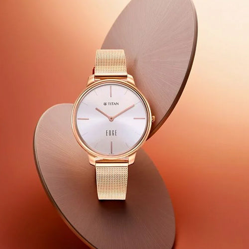 Titan Edge White Dial Analog Stainless Steel Strap watch for Women 34.5mm NT2654WM01 - view 5