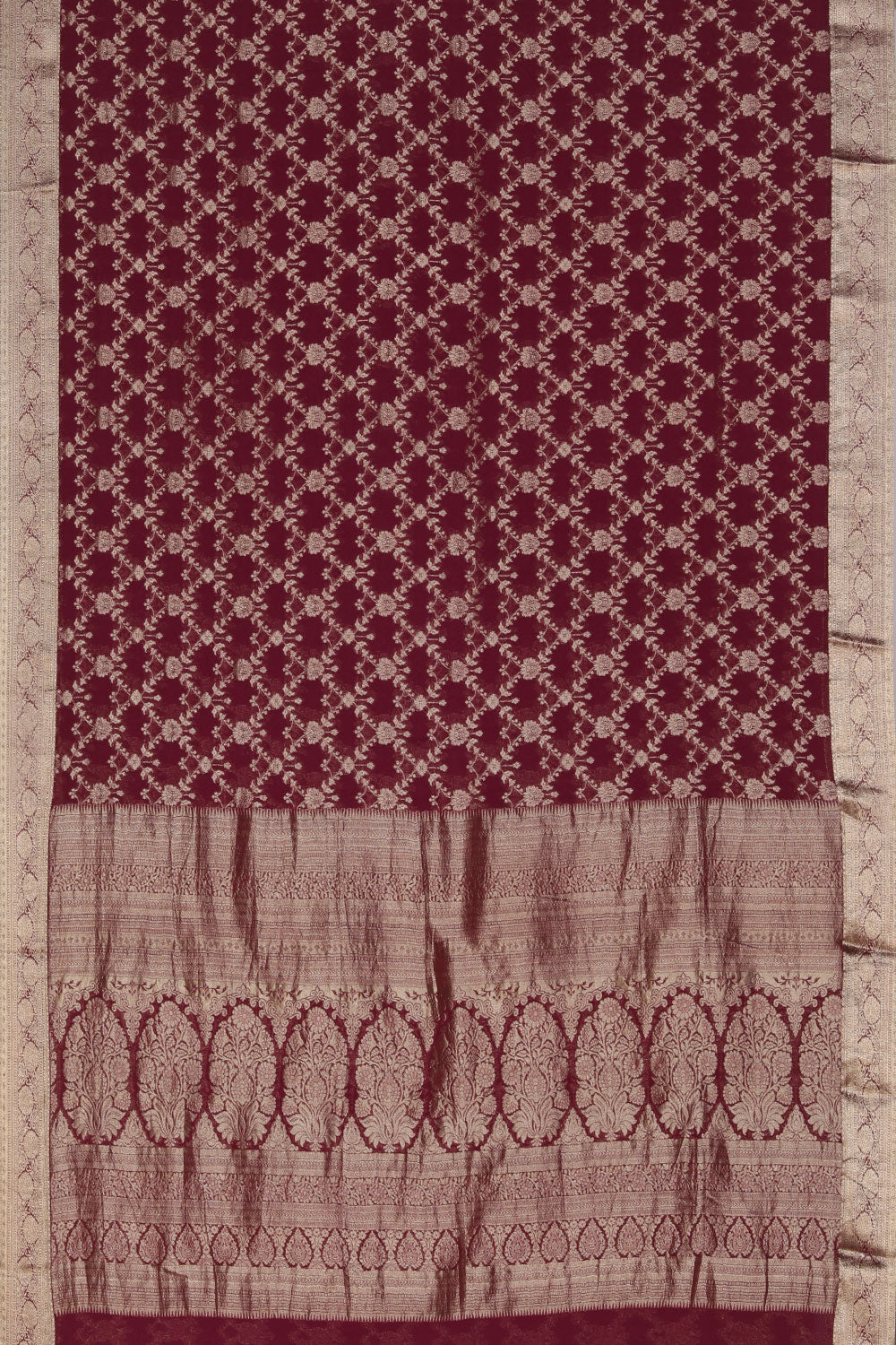 Kalanjali Georgette Violet Saree – Women's - view 3