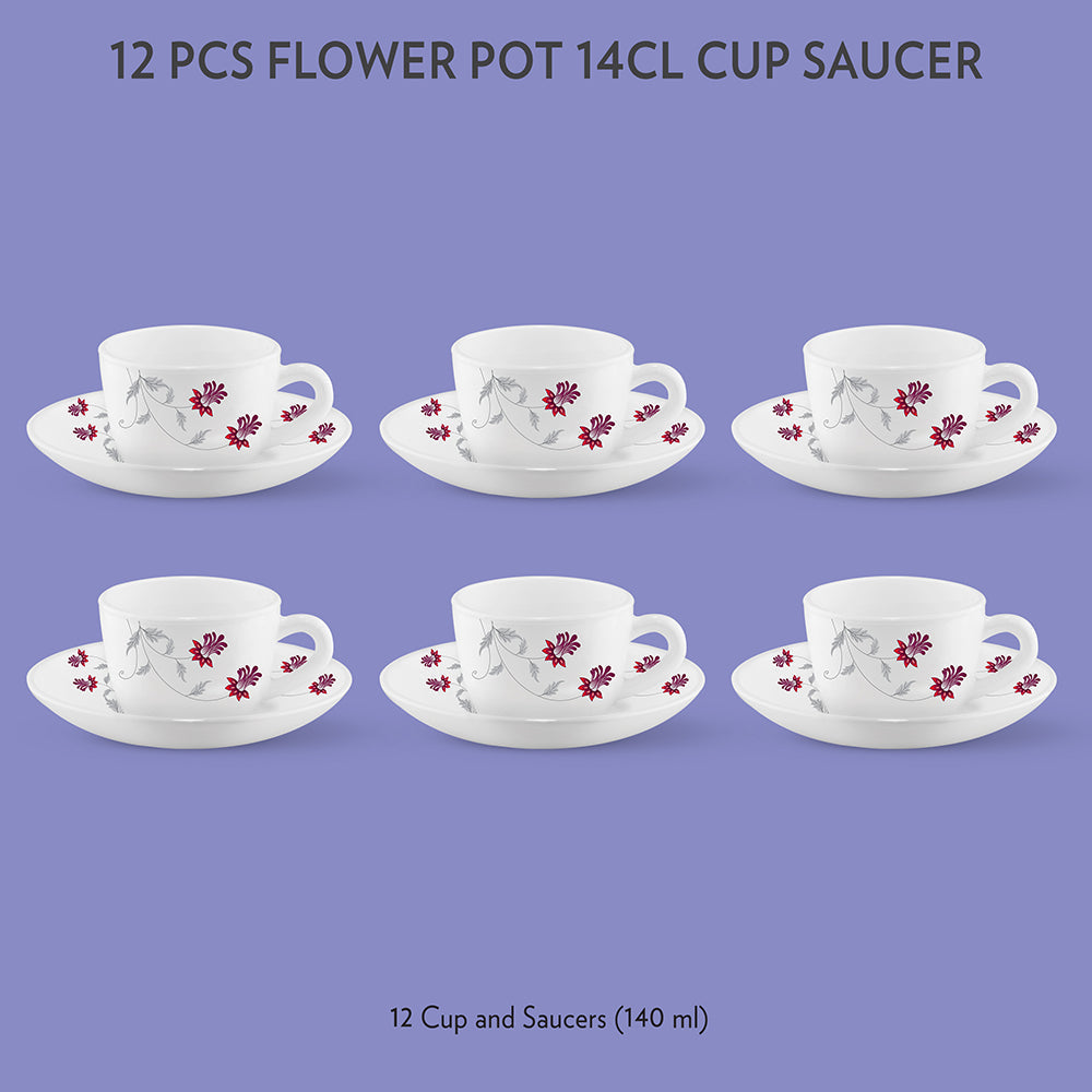 My Borosil Larah by Borosil Flower Pot Cup n Saucer Set - view 3