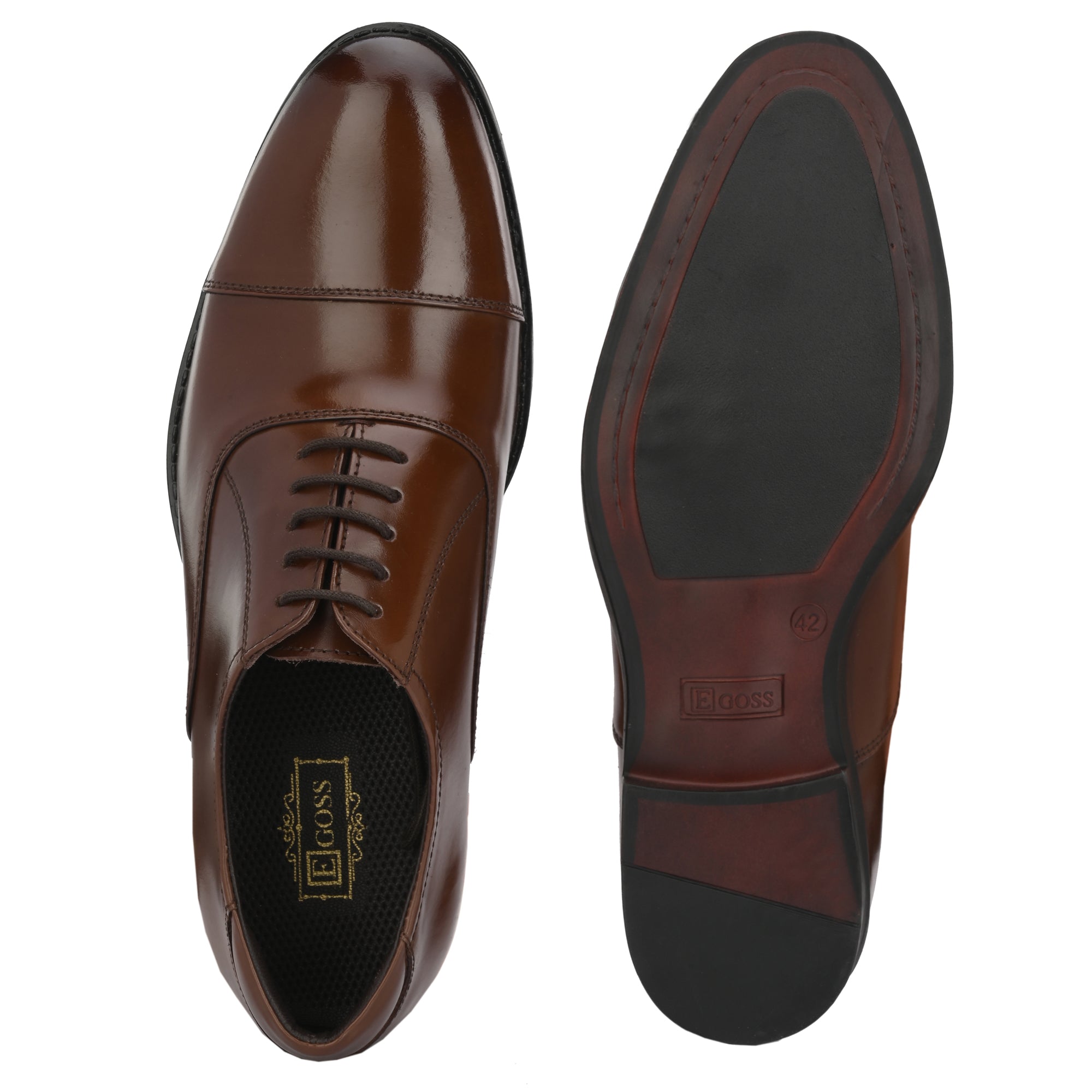Egoss Shoes Egoss Formal Leather Laceup Shoes For Men - view 2