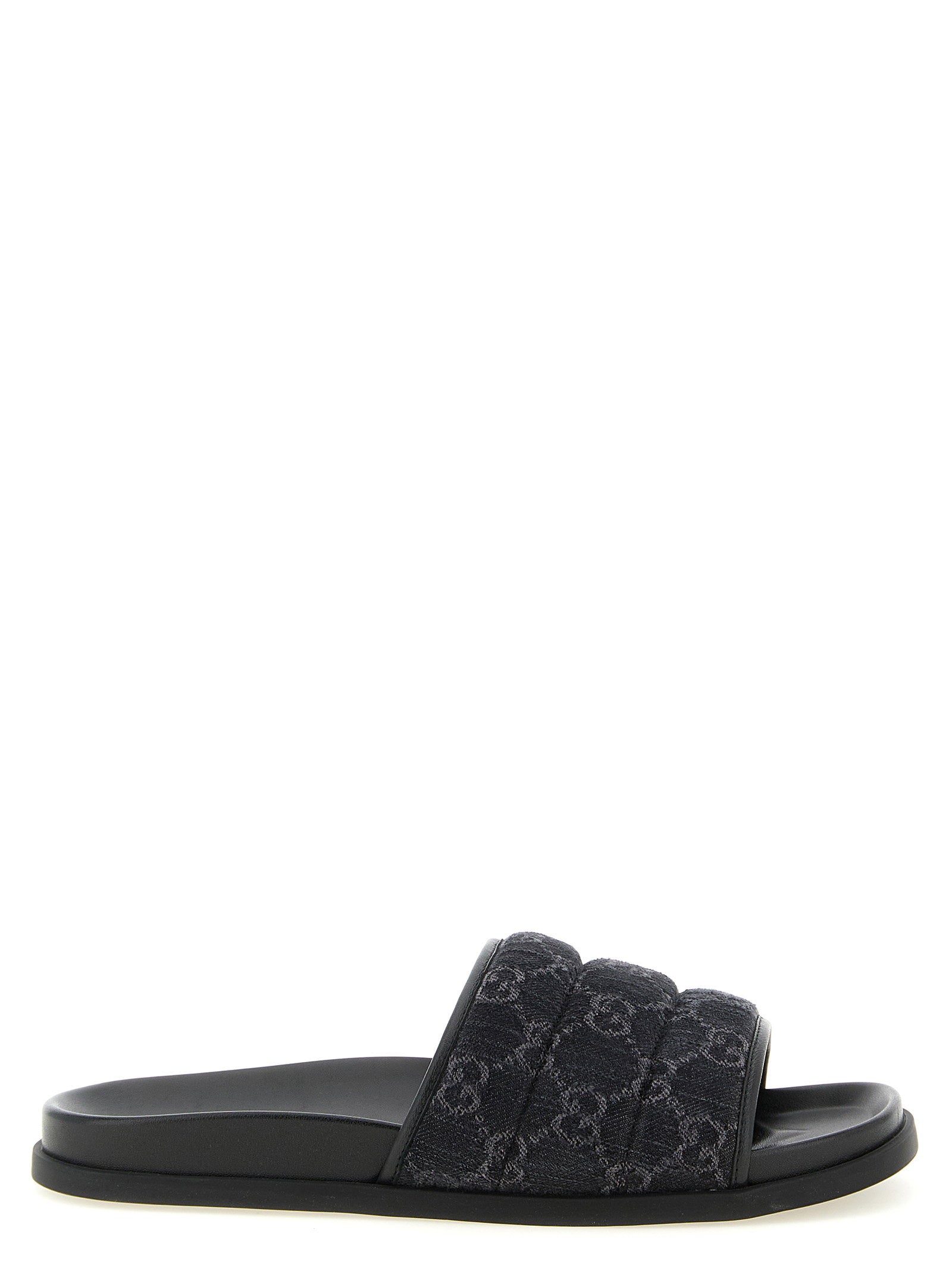 Gucci Gg Denim Slides – 100% cotton