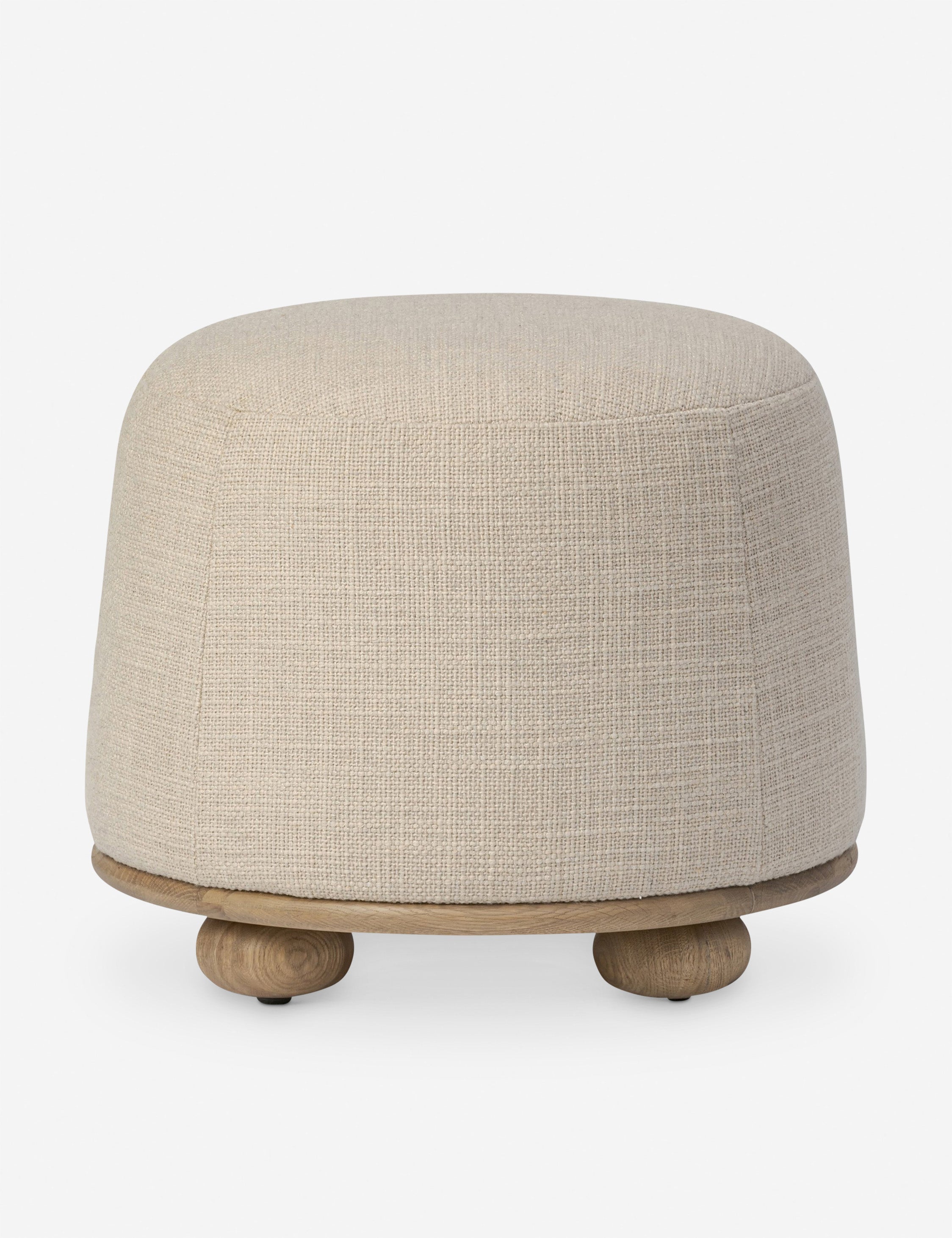 Lulu and Georgia Rajah Round Ottoman – Sand