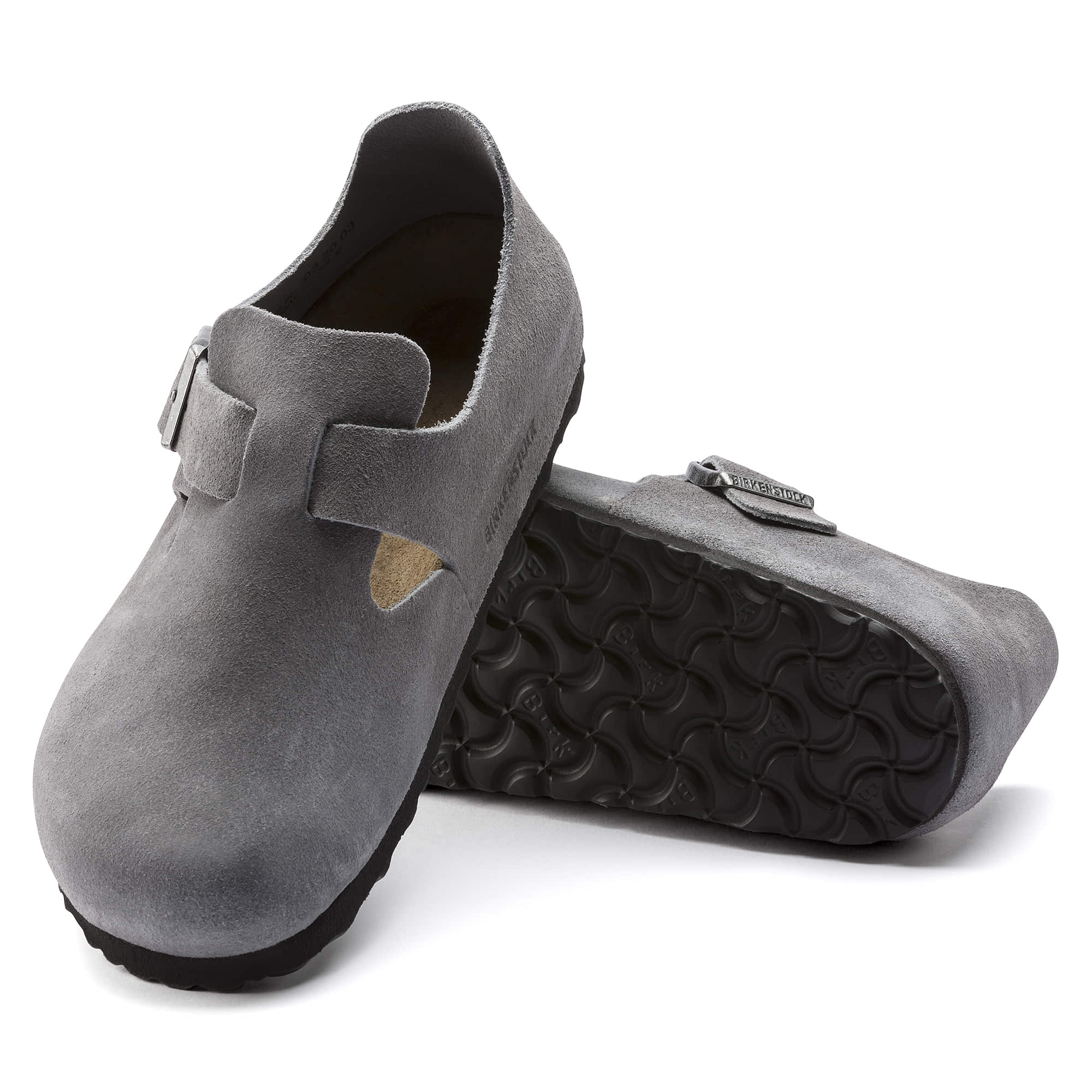 Birkenstock London Suede Leather – Gray Gray/Whale Gray