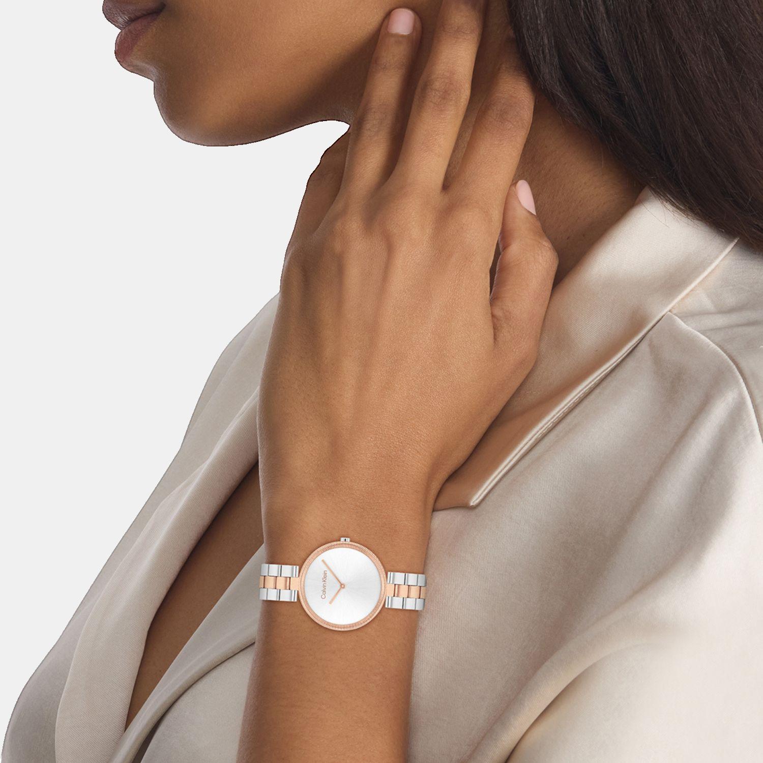 Calvin Klein Gleam Women Quartz Silver & White Dial Analog Stainless Steel Watch 25100040 - view 4