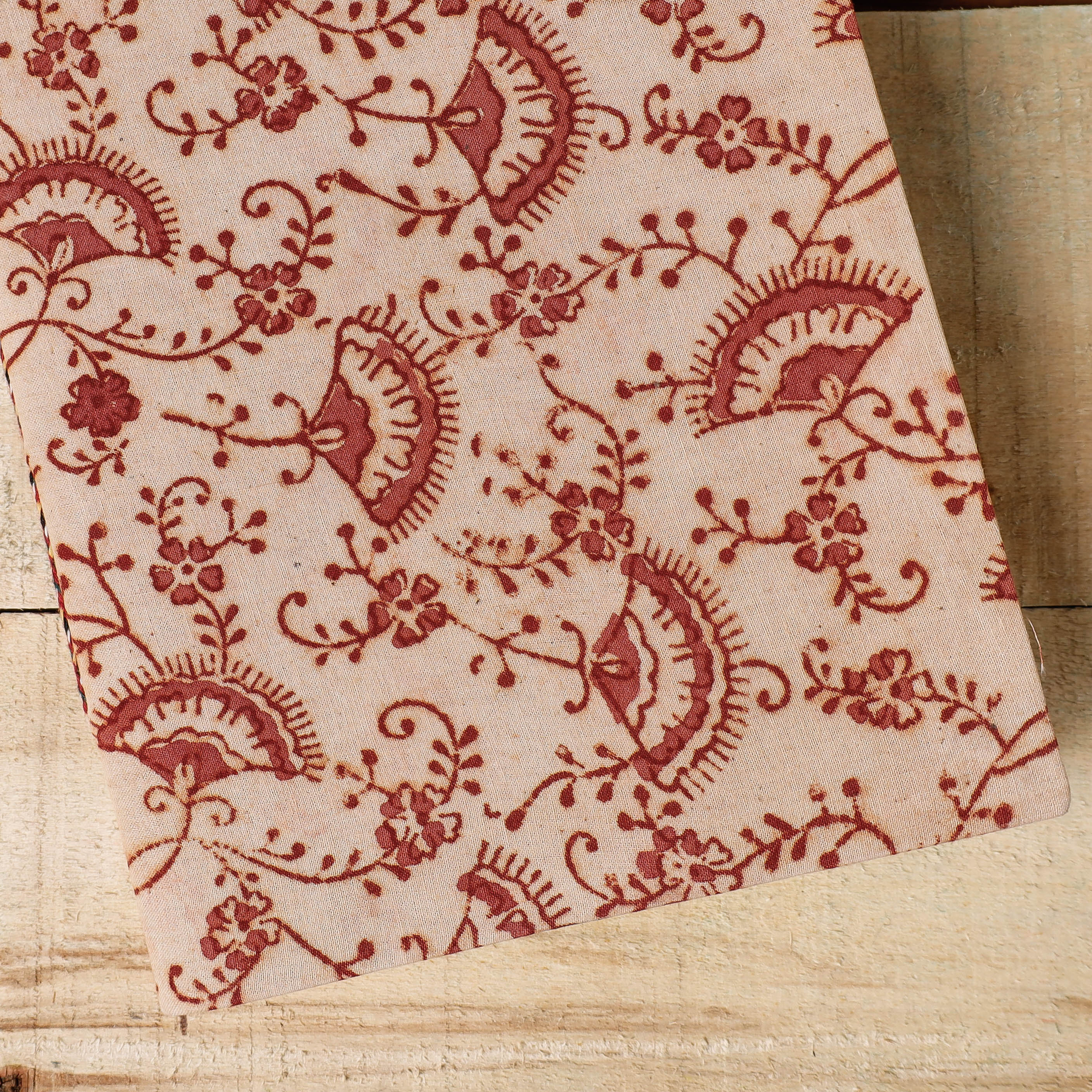 BINDAAS UNLIMITED Beige - Kalamkari Fabric Cover Handmade Paper Notebook (9 x 7 in) - view 2