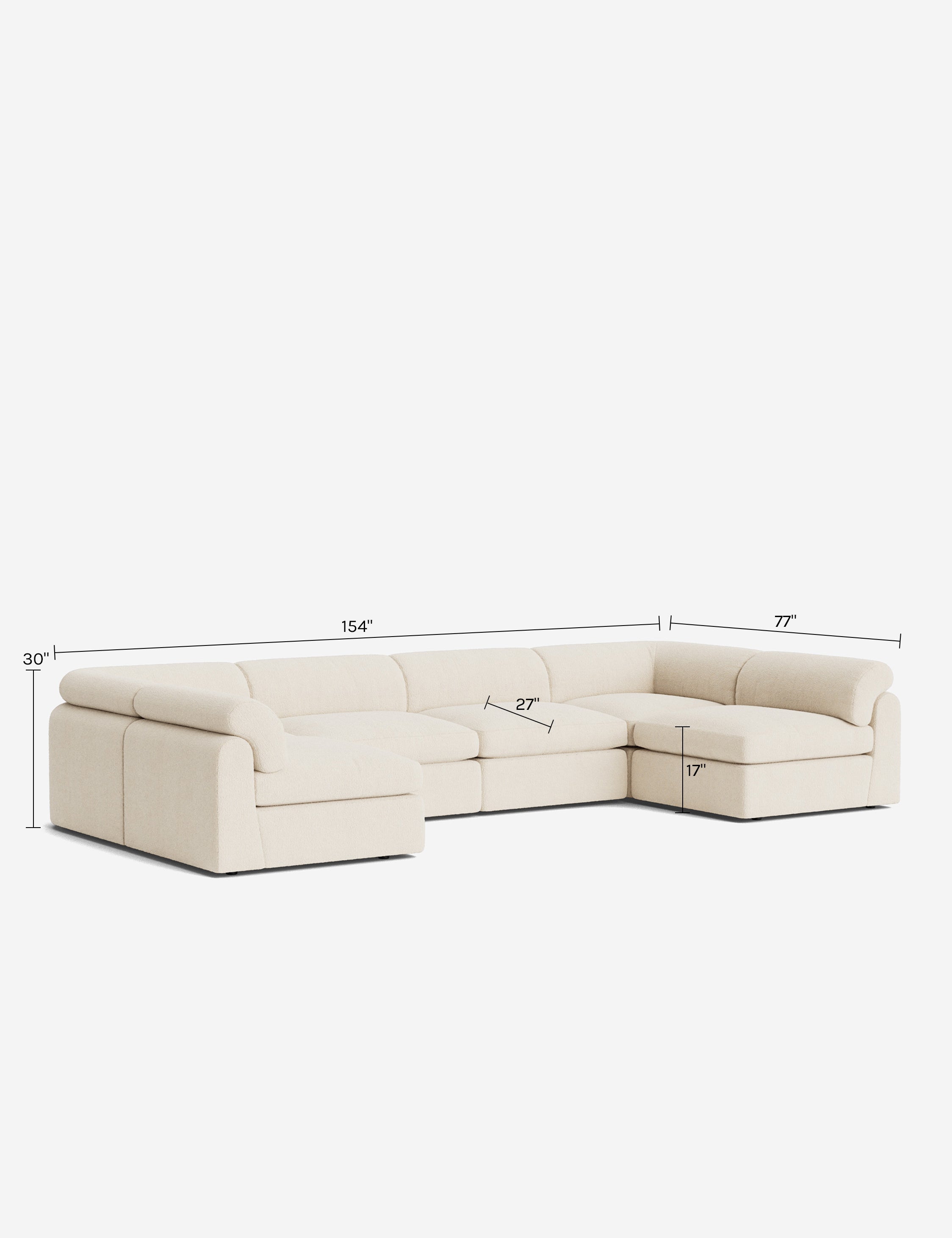 Lulu and Georgia Kingaby Modular U-Shaped Sectional Sofa - view 51