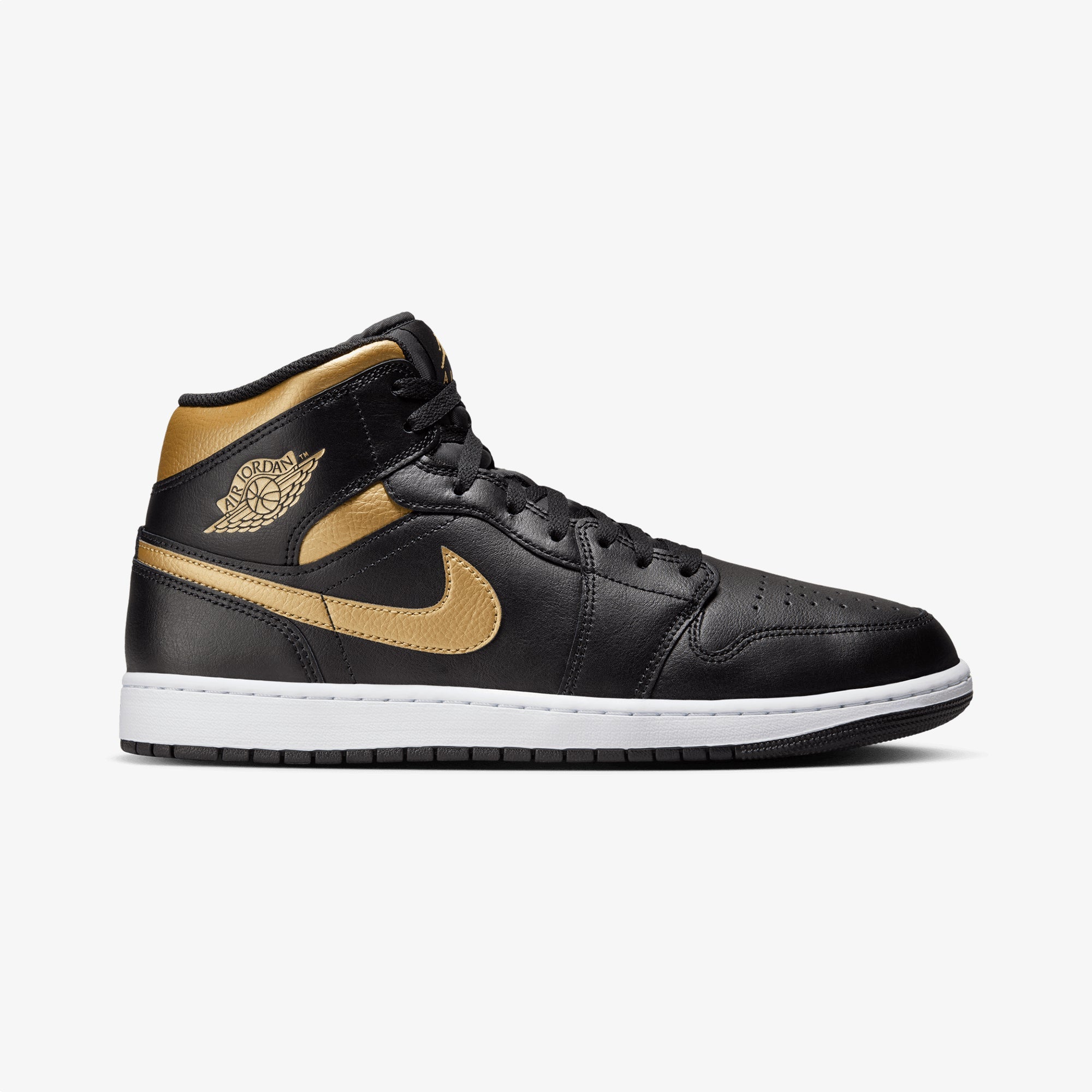 Black metallic gold-white – Jordan | Air Jordan 1 Mid { Black/metallic Gold-white
