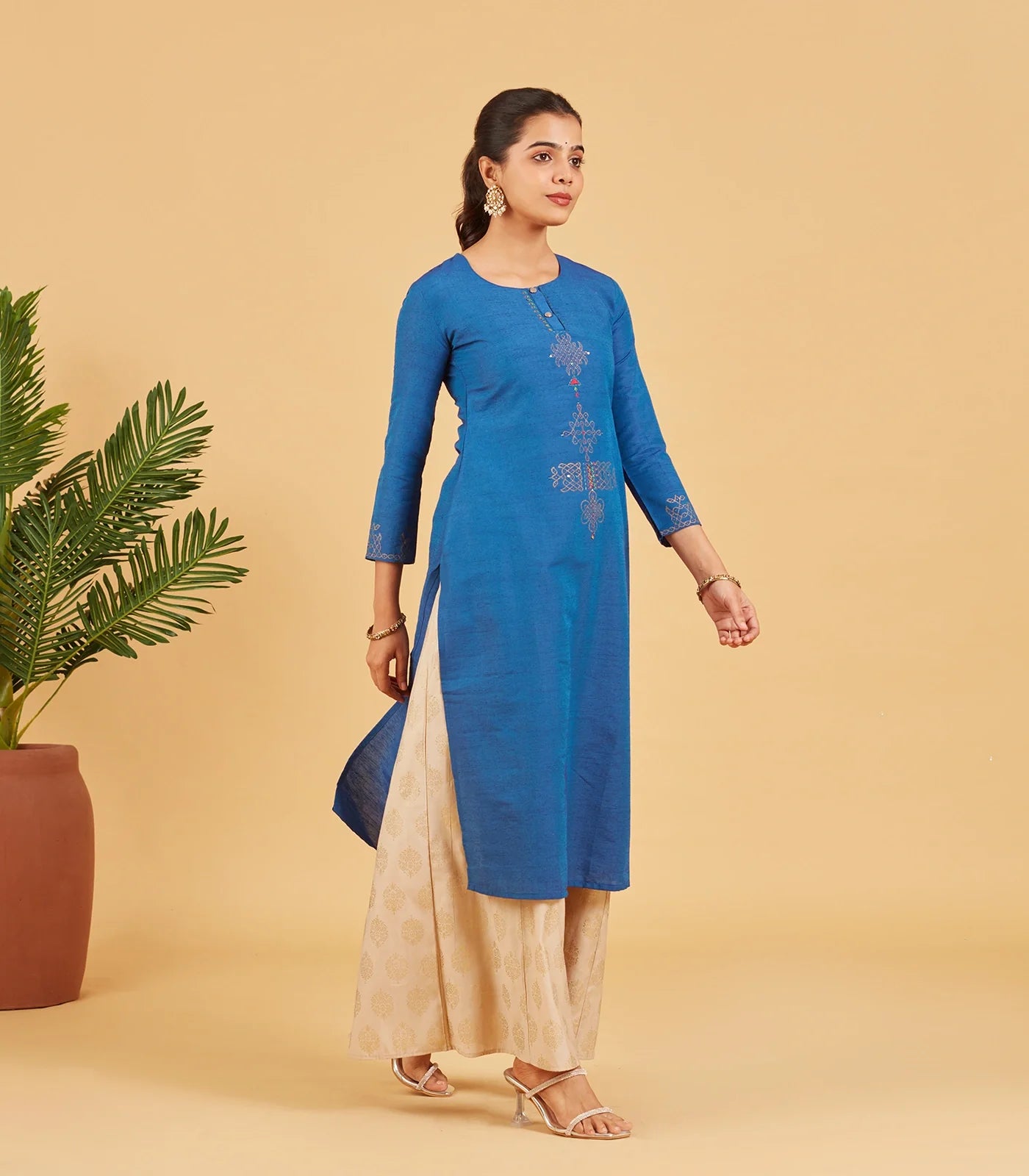 RmKV Solid Royal Blue Kurta
